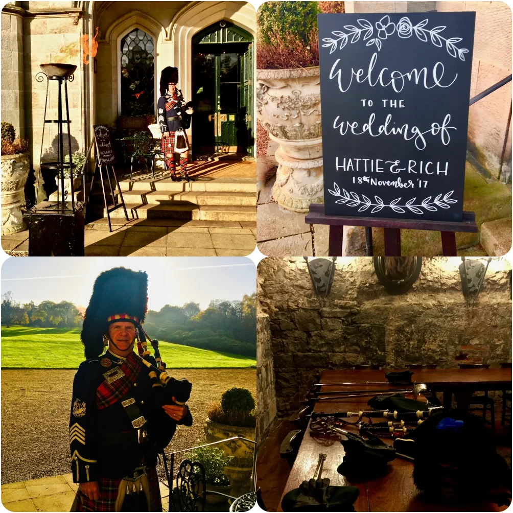 A November wedding at Dundas Castle. Mrs and Mrs Haslam-Smith. A military wedding saw an immaculate turn out from the grooms Rifle Regiment.