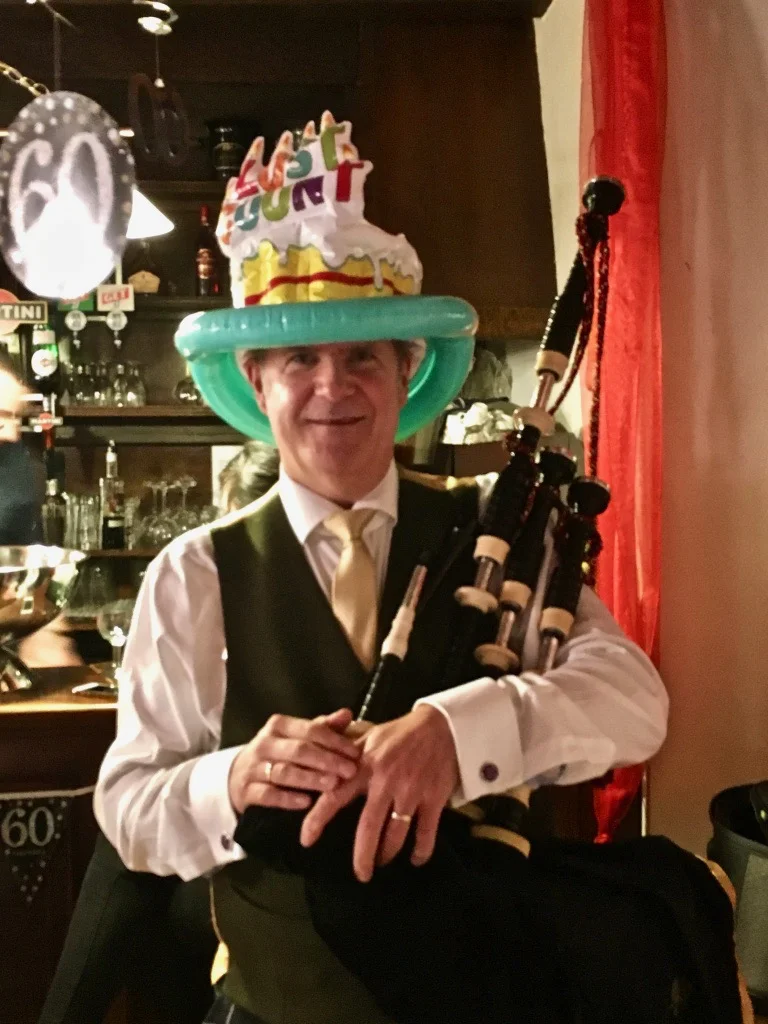 Borrowed the birthday boys hat. 'Lost count'