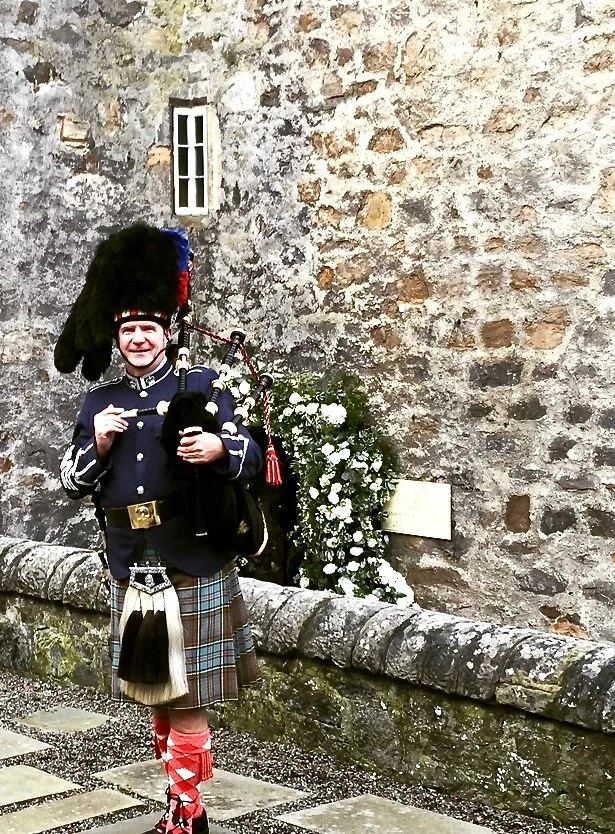 Outside the Keep, Dundas Castle Edinburgh