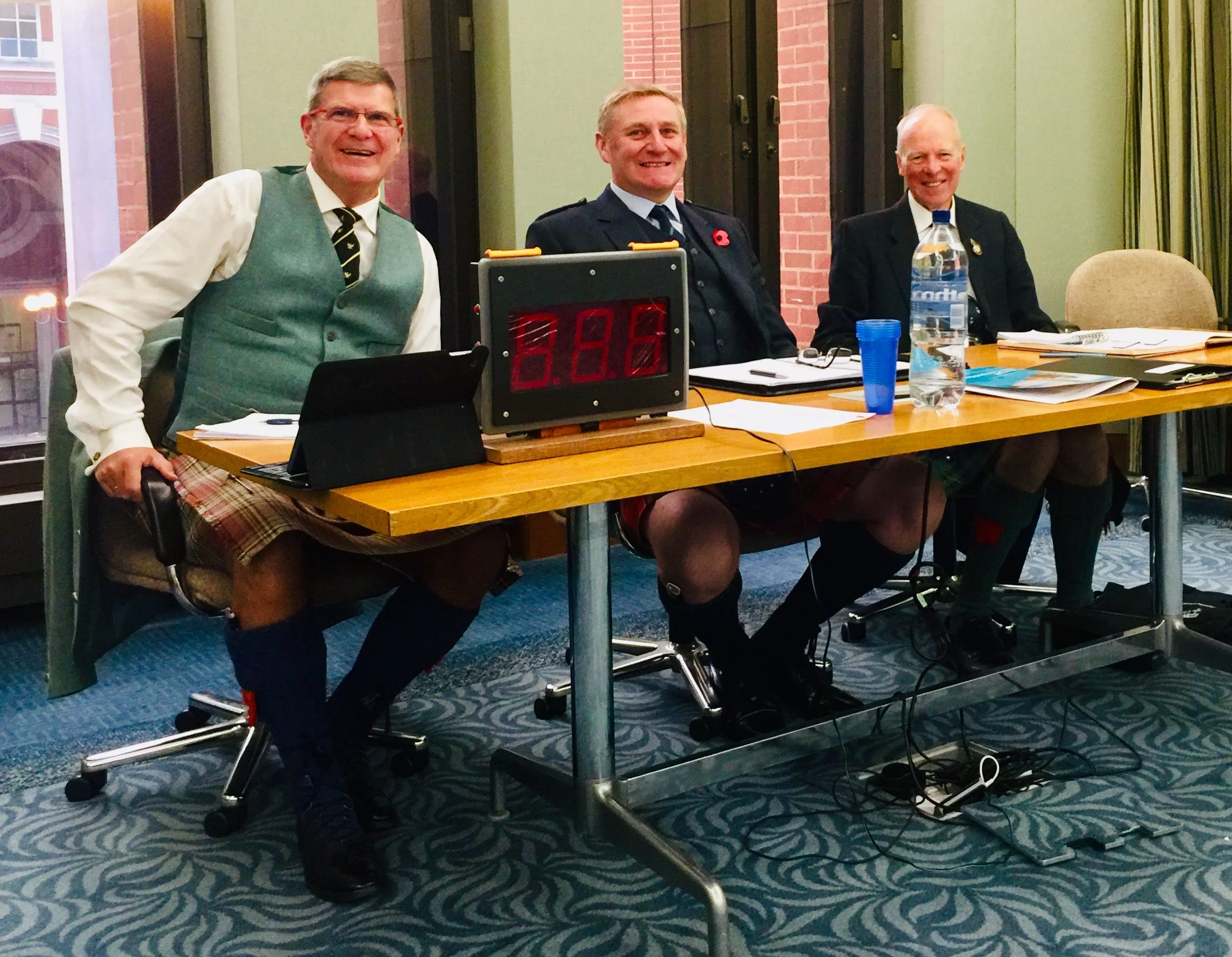 Judging the Gillies Cup at London with Stuart Samson and Dr Bill Weatherspoon. Nov 2018