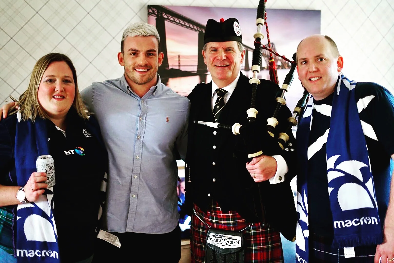 With the luck couple and Matt Scott, Scotland Internationalist