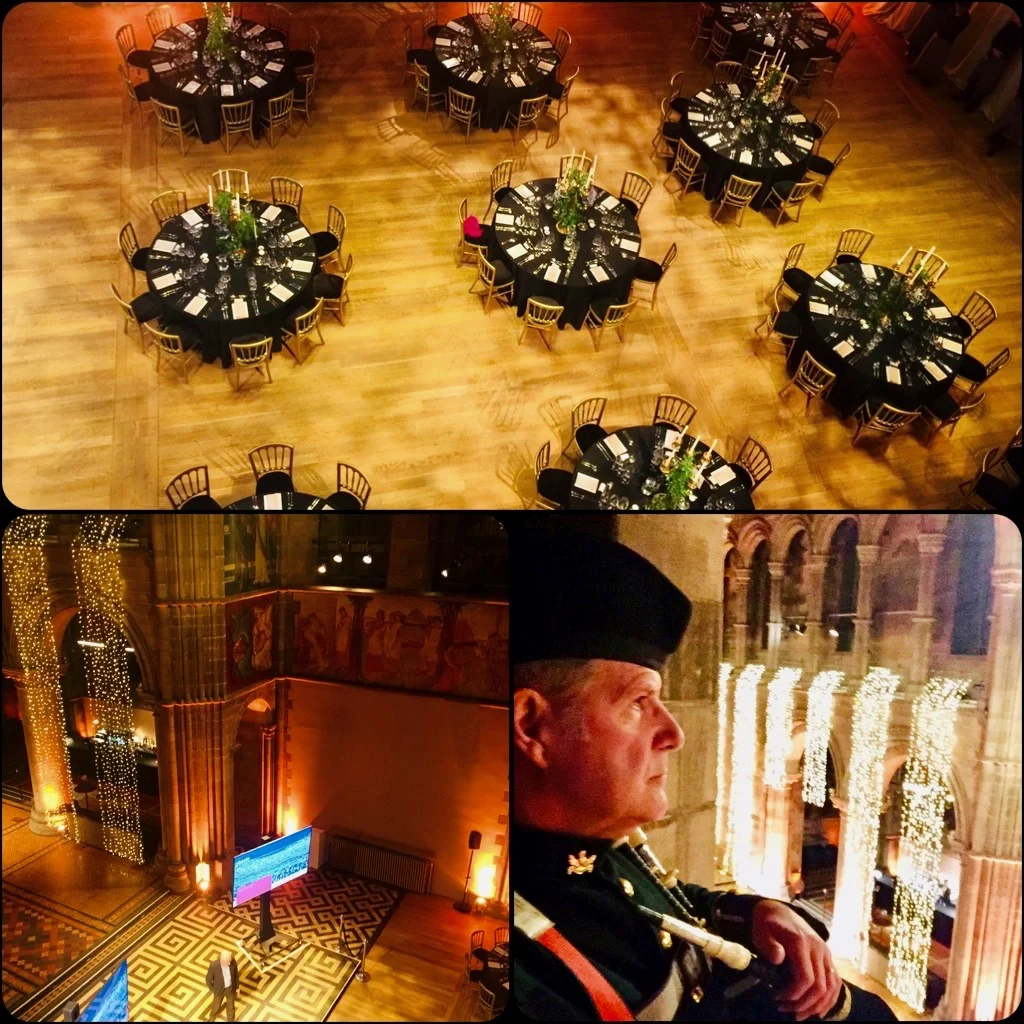 Up in the ramparts at Mansfield Traquair for a corporate dinner