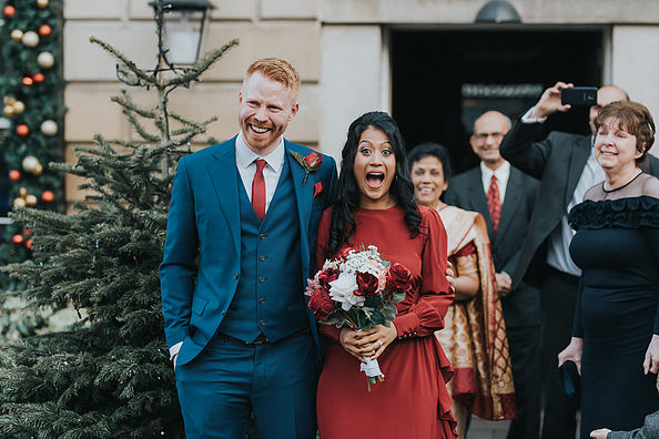 Last wedding of the year. 30th December 2018. Mr and Mrs Bottril were surprised to see their surprise piper. Raeburn Hotel Edinburgh