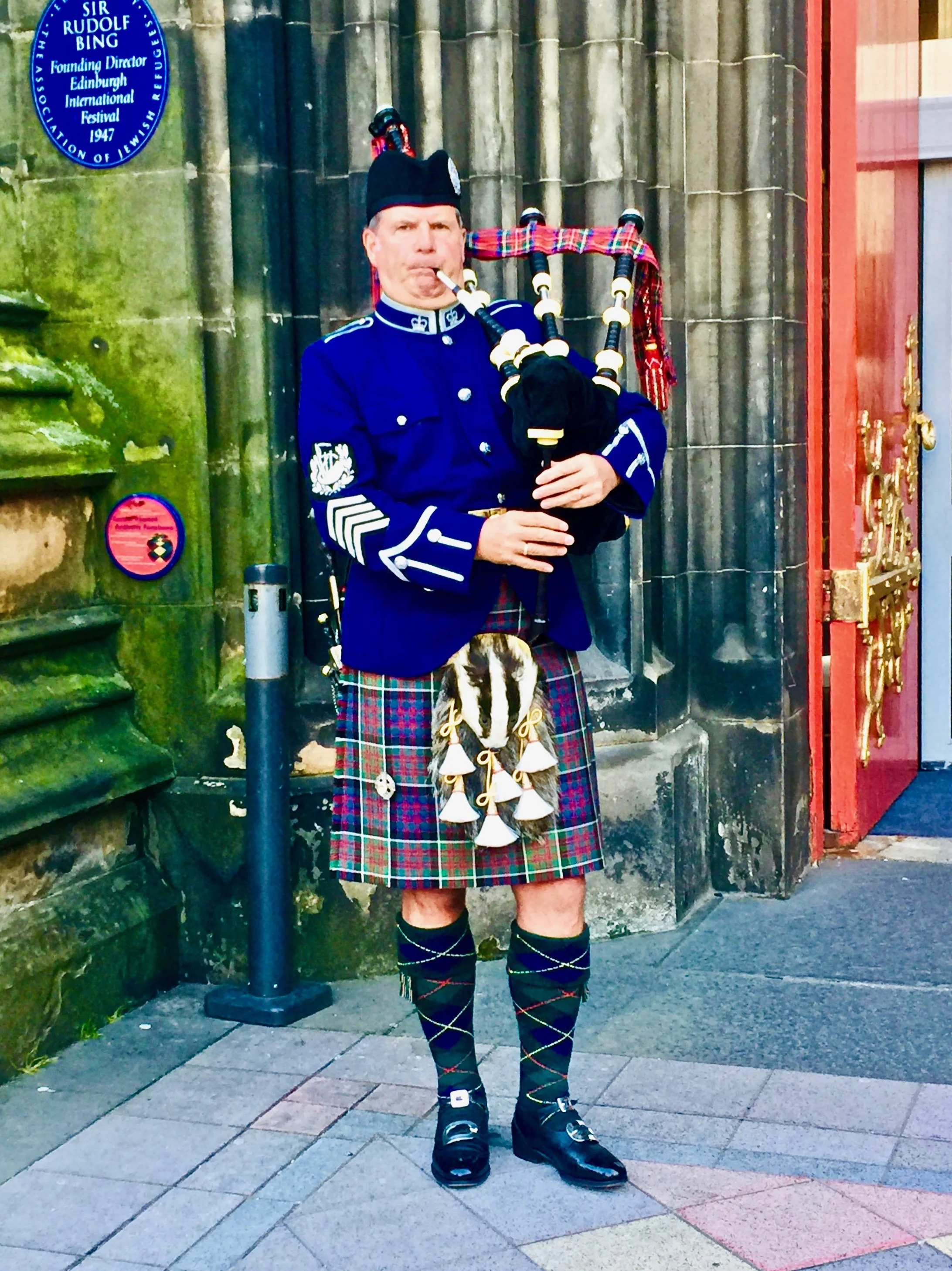 Welcome Piper, The Hub, Edinburgh Castle,May 2019