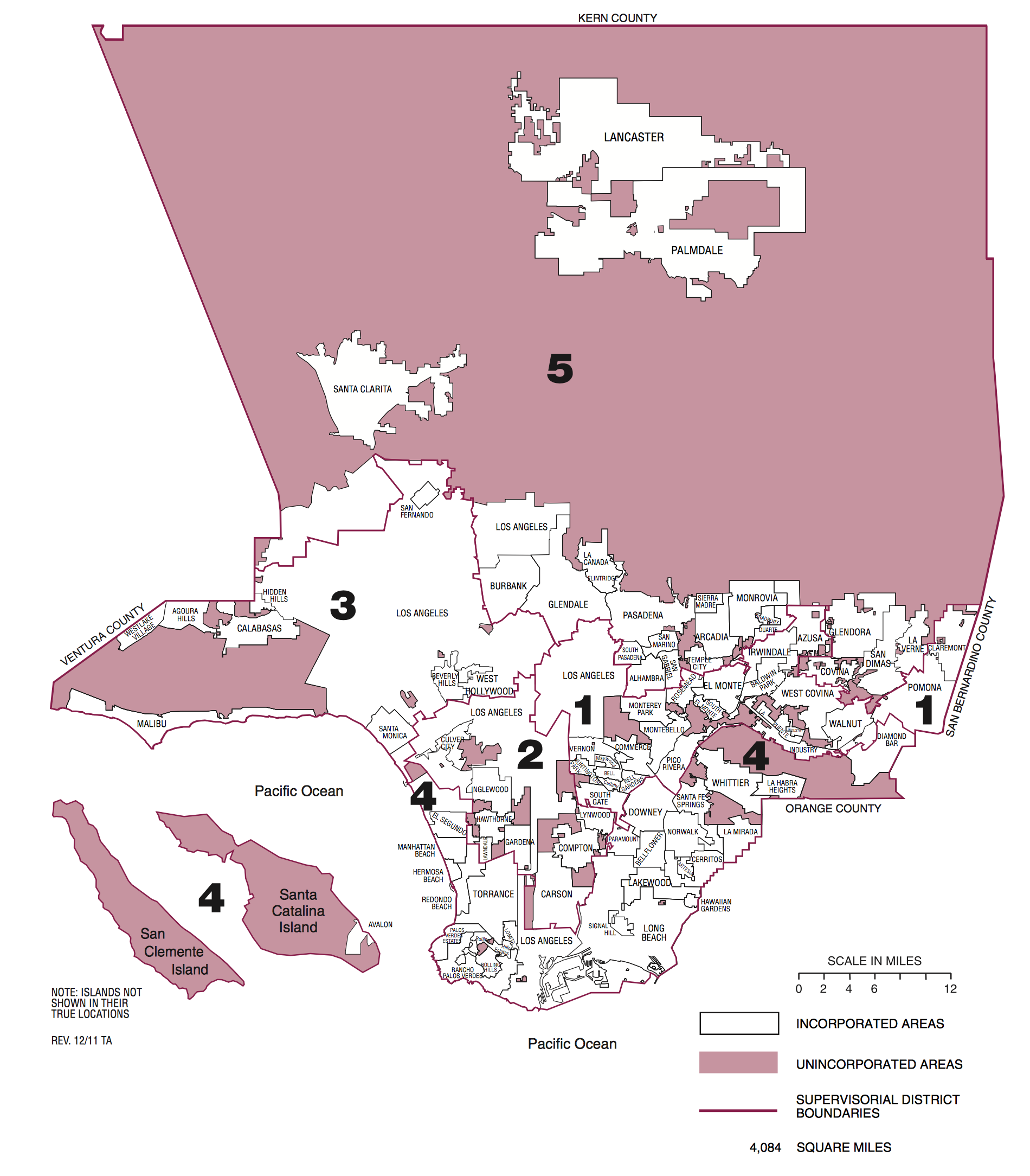 DISTRICT AREAS OF LOS ANGELES COUNTY