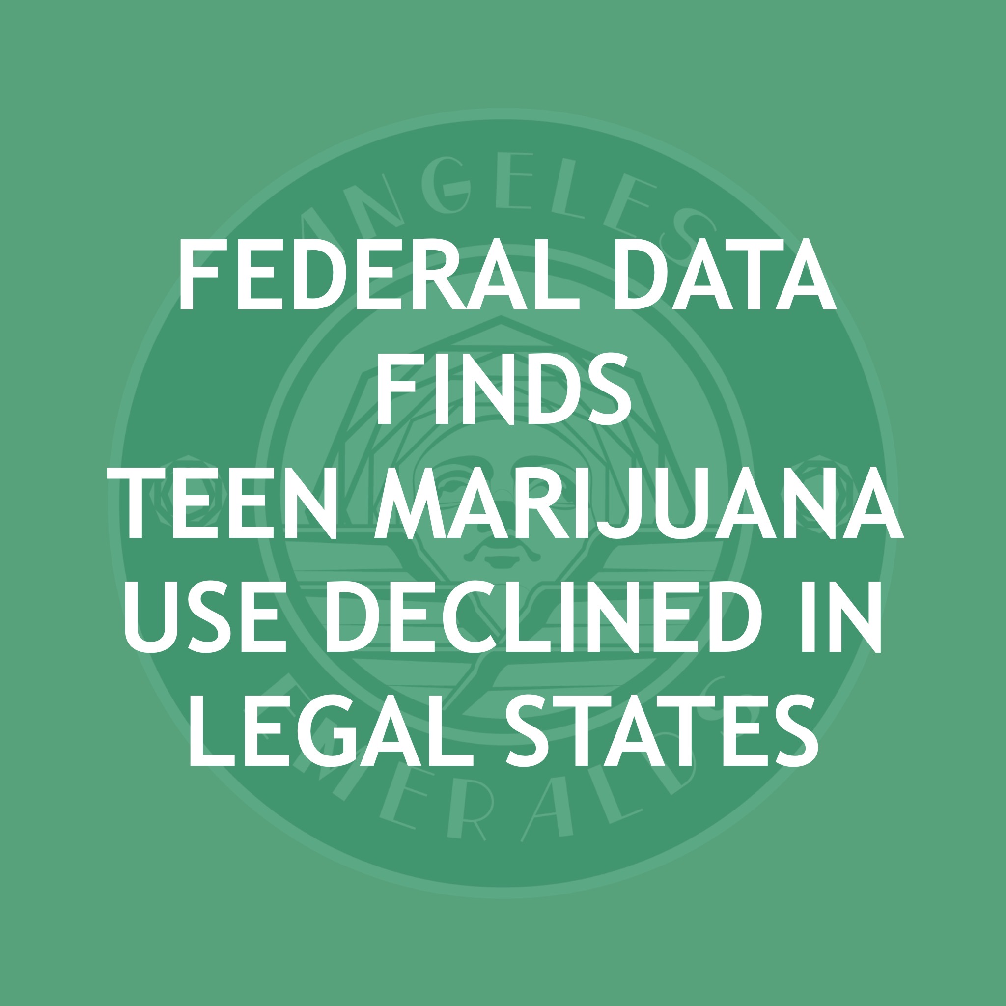 Federal Data Finds Teen Marijuana Use Declined In Legal States