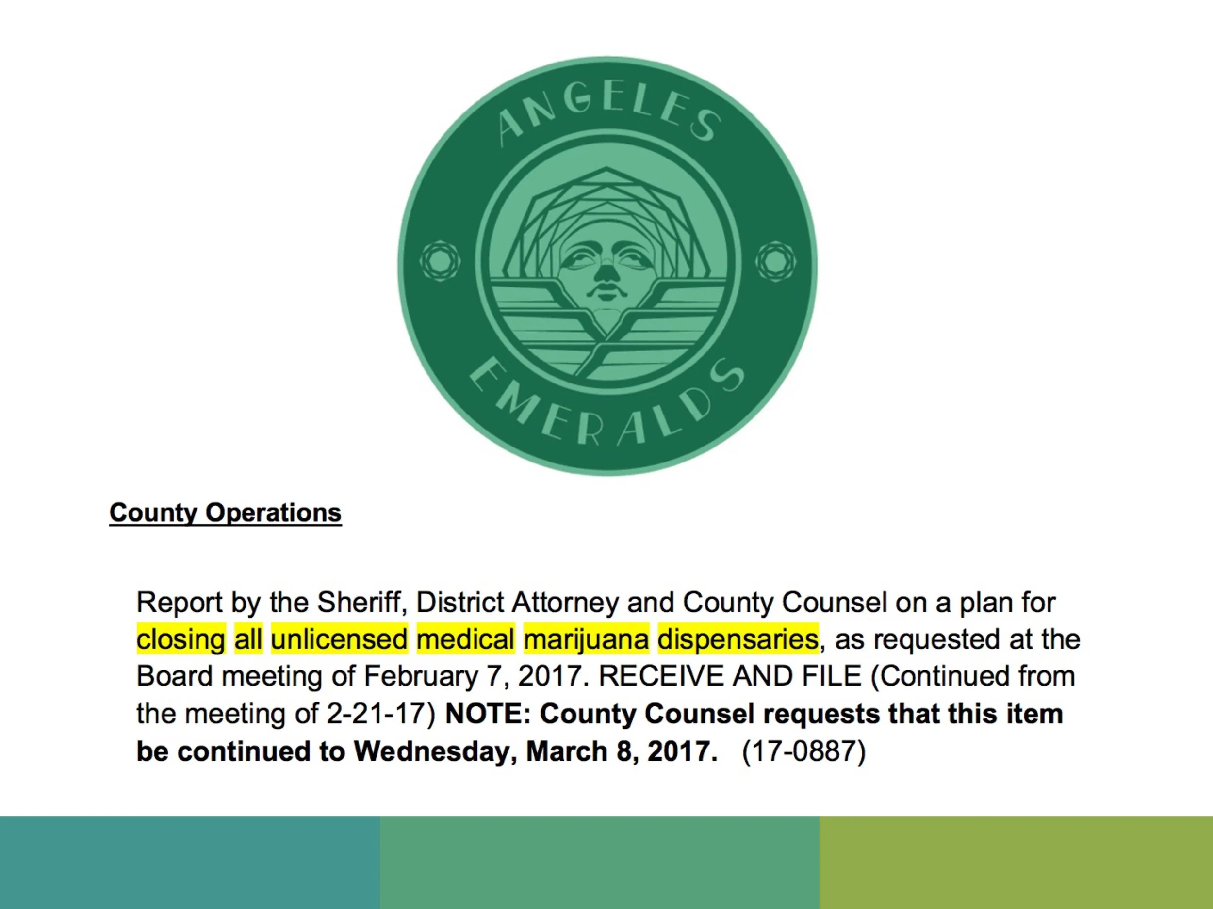 LA County's Sheriff's Report To Close All Dispensaries, Delayed!