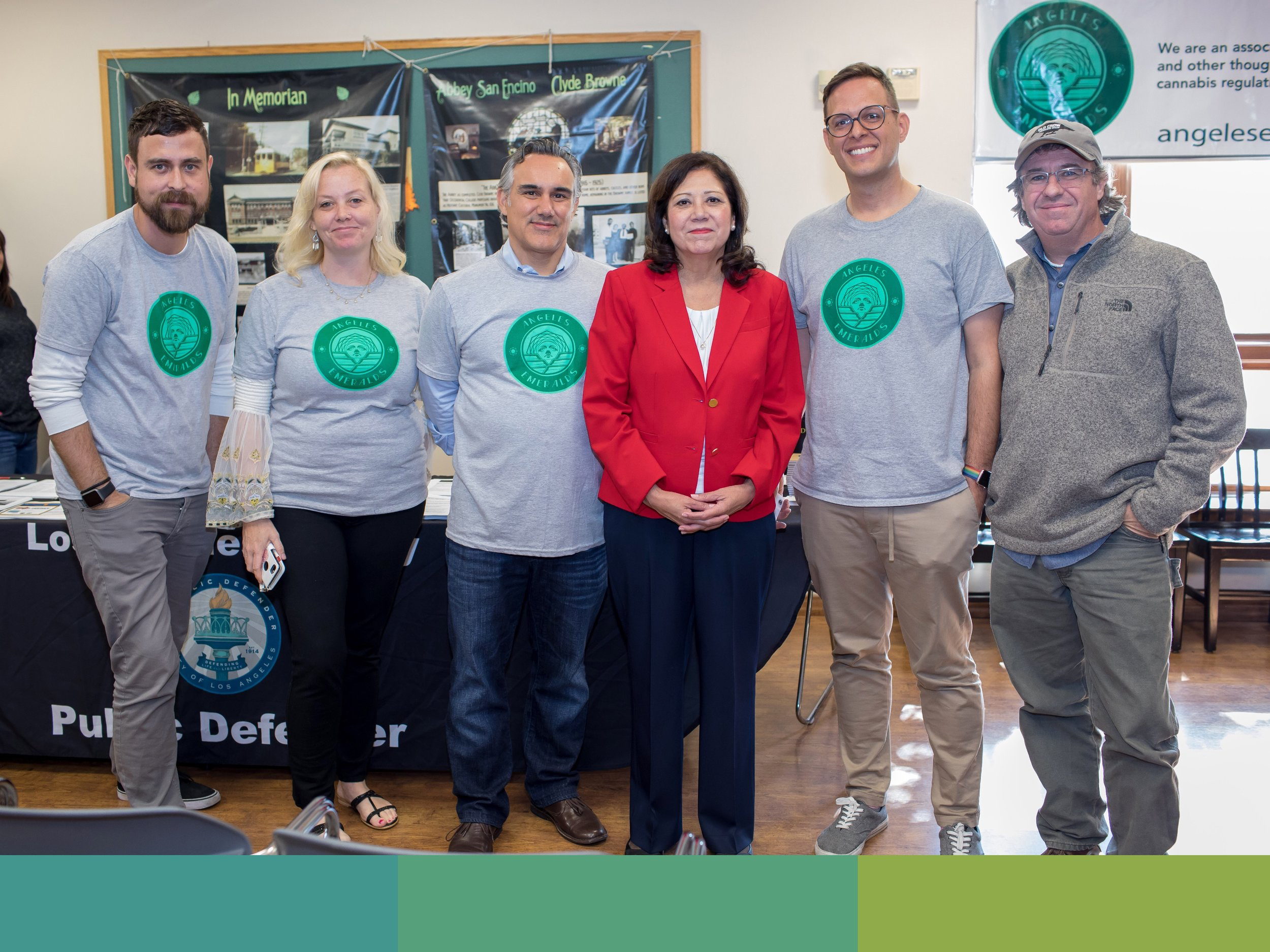 Angeles Emeralds members and LA County Supervisor Hilda Solis at Expungement Clinic Celebrating the 1st Anniversary of Prop 64.