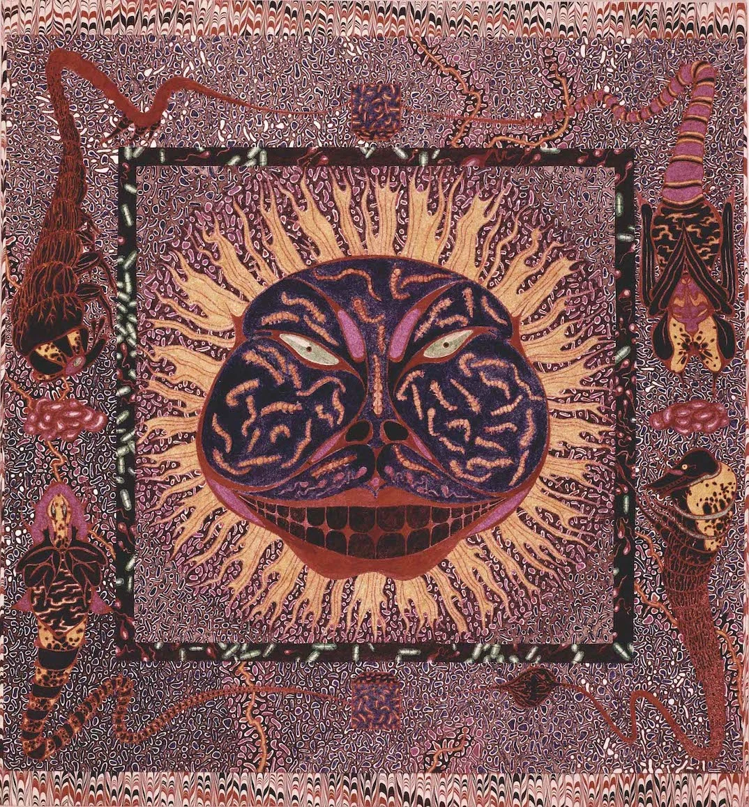 "Sun Drawing," 1970. Marker and ink on rag board. 22 X 20”