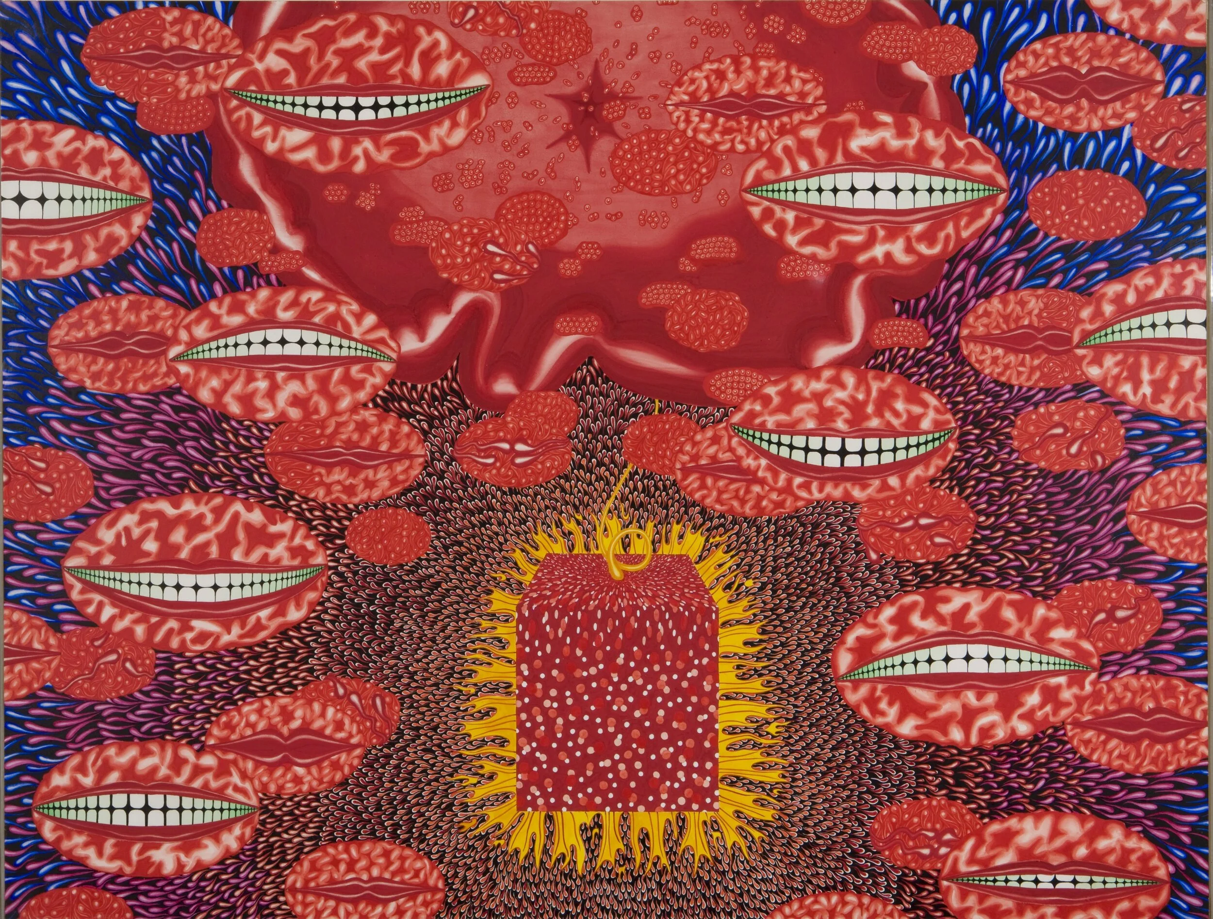 Ching Ho Cheng “Angel Head” 1971. Gouache and ink on rag board 30 x 40”  Whitney Museum of American Art