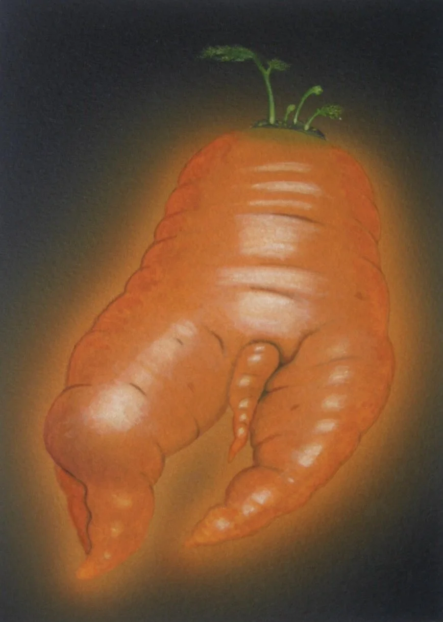 Ching Ho Cheng “The Carrot”, 1975 Gouache on paper 7 1/2 x 5 1/2 "