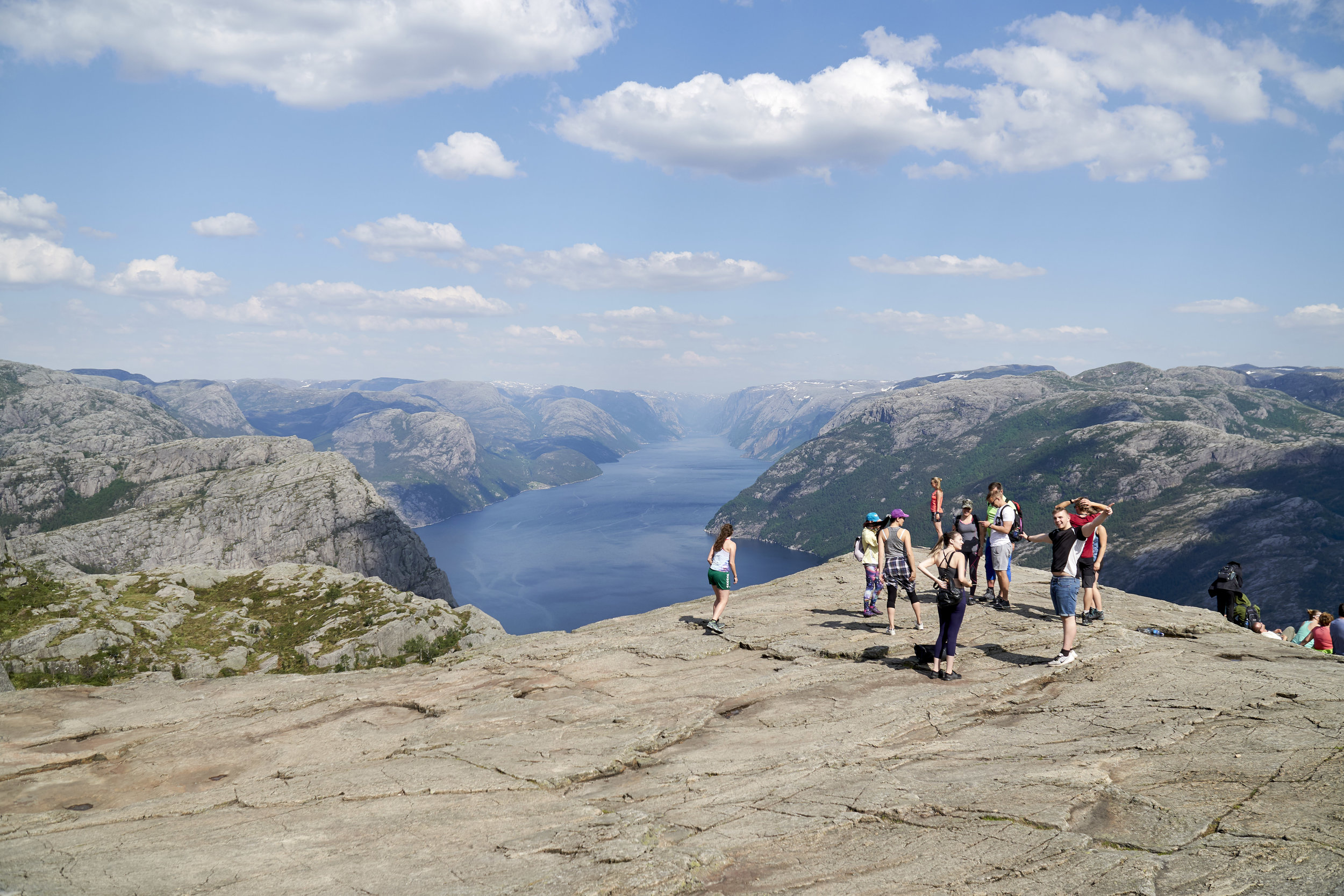 Standing on Pulpit Rock with a few other hikers. 