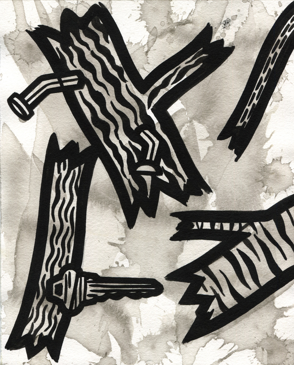 "43"&nbsp;ink on paper