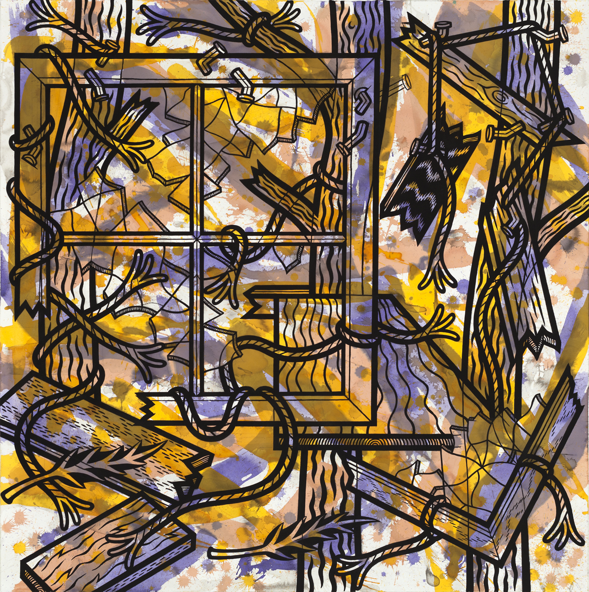 "View" ink and watercolor on paper