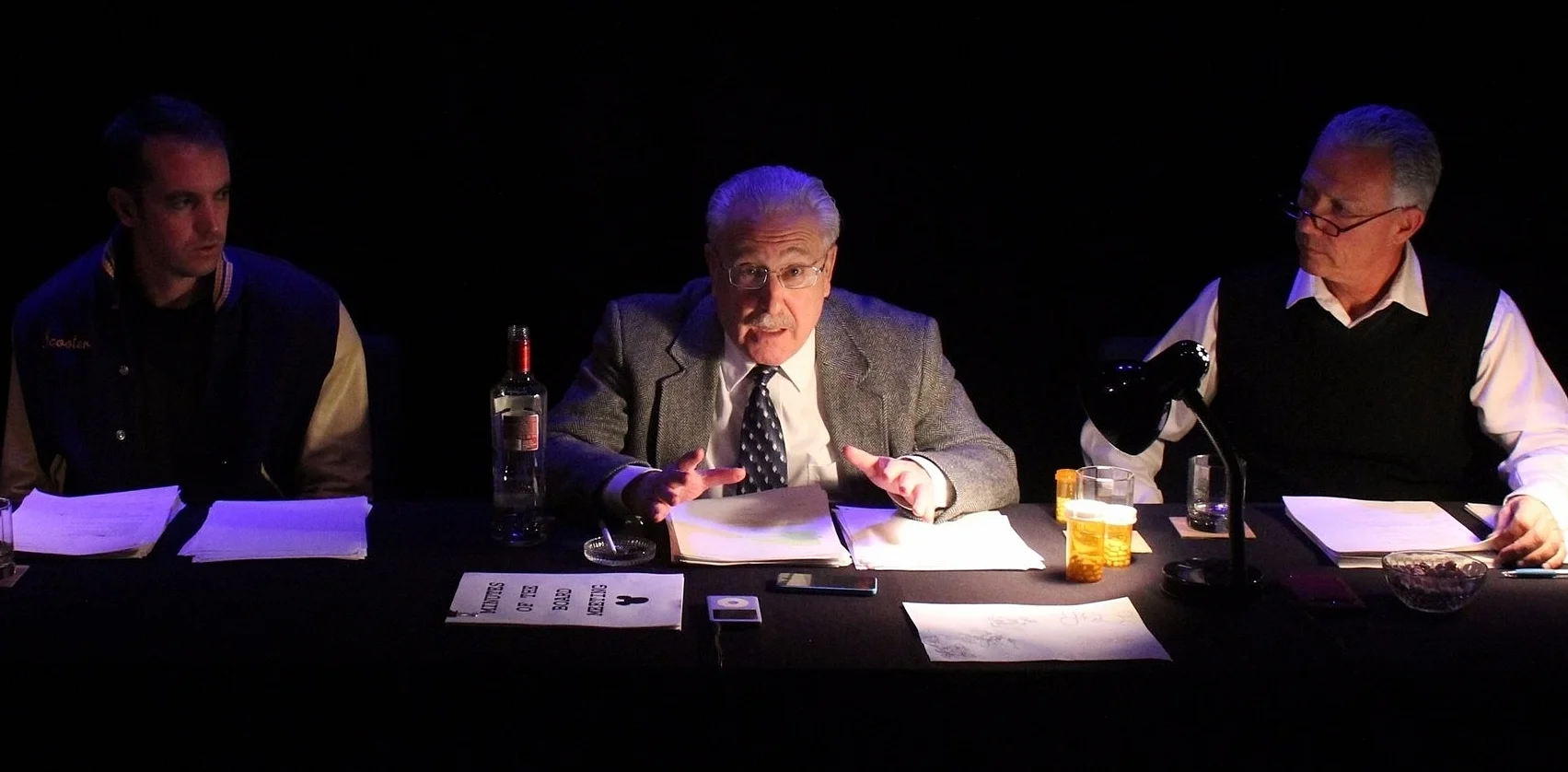 Ben Branch, Bill Epstein and Tony Caprile in A Public Reading of An Unproduced Screenplay About the Death of Walt Disney Photo by Gabrielle DeBrequet