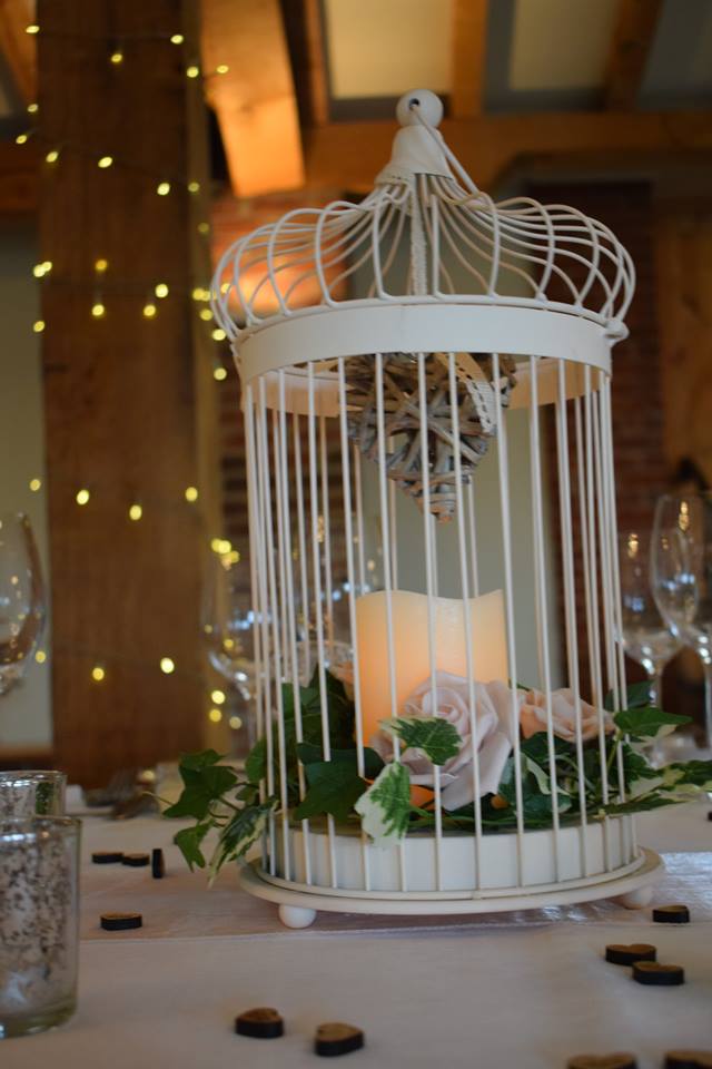 Rustic Birdcage Centrepiece Hire Nottingham, Derby, and the East Midlands.