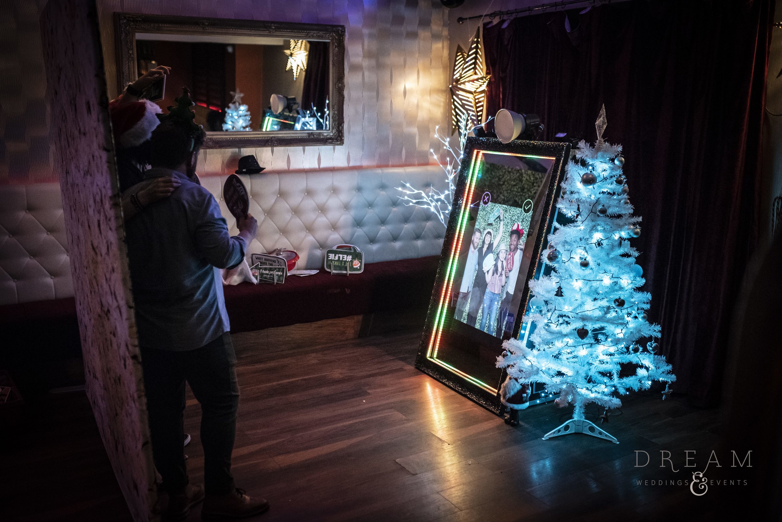 Hire Christmas Corporate Magic Mirror Photo Booth Nottingham, Derby, Leicester, East Midlands