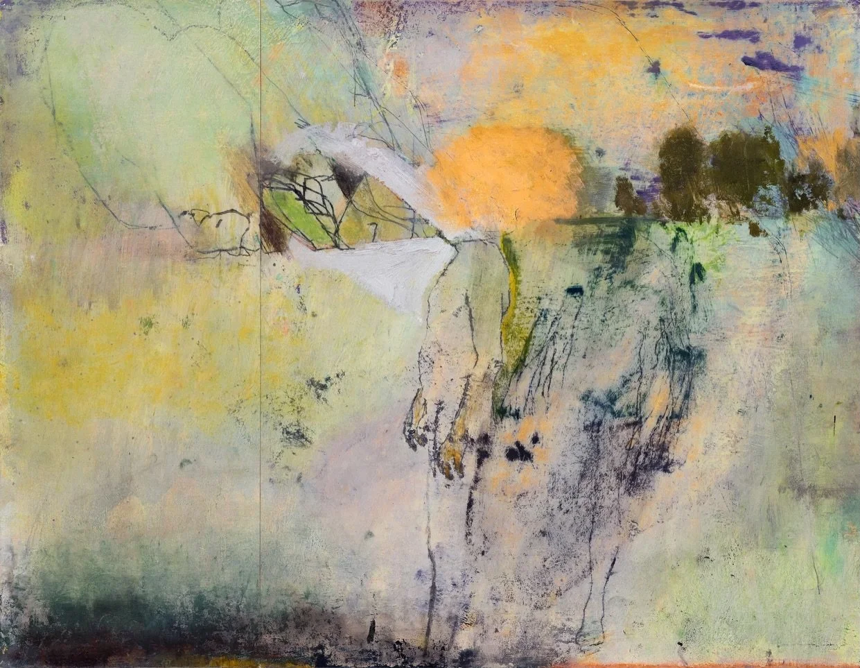 Justin Mortimer&rsquo;s works on paper are often where the searching in his practice is most visible.

In this piece, the figure is barely held in place. A bent body, a hand, a trace of leg, a pale form crossing the surface - all partly made andpartl