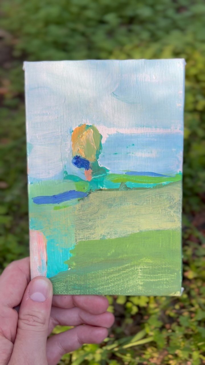 4x6 mini landscape!
So far 2025 has been full of mini moments like this one. It’s easy to sell myself short and feel like I haven’t done enough creatively yet in 2025. But the truth is, whether it’s a 4x6 or 40x60 canvas, any time