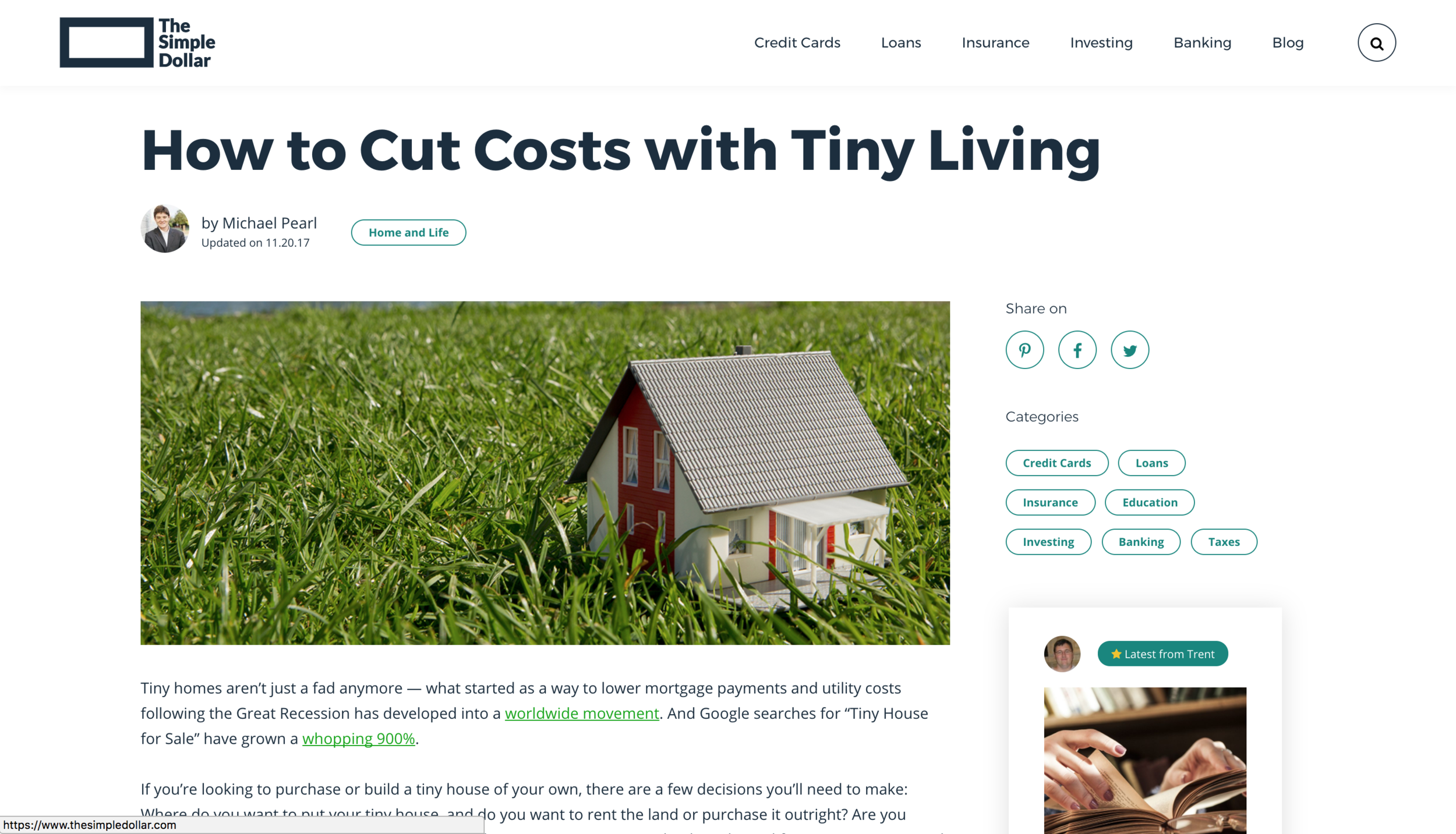 "How to Cut Costs with Tiny Living"