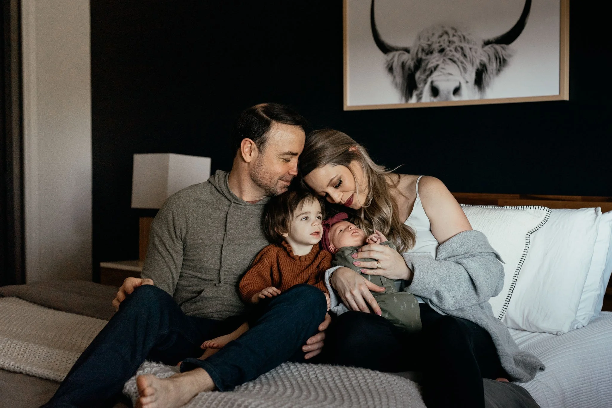 At Home Family Session with Newborn | Patrick + Kristina