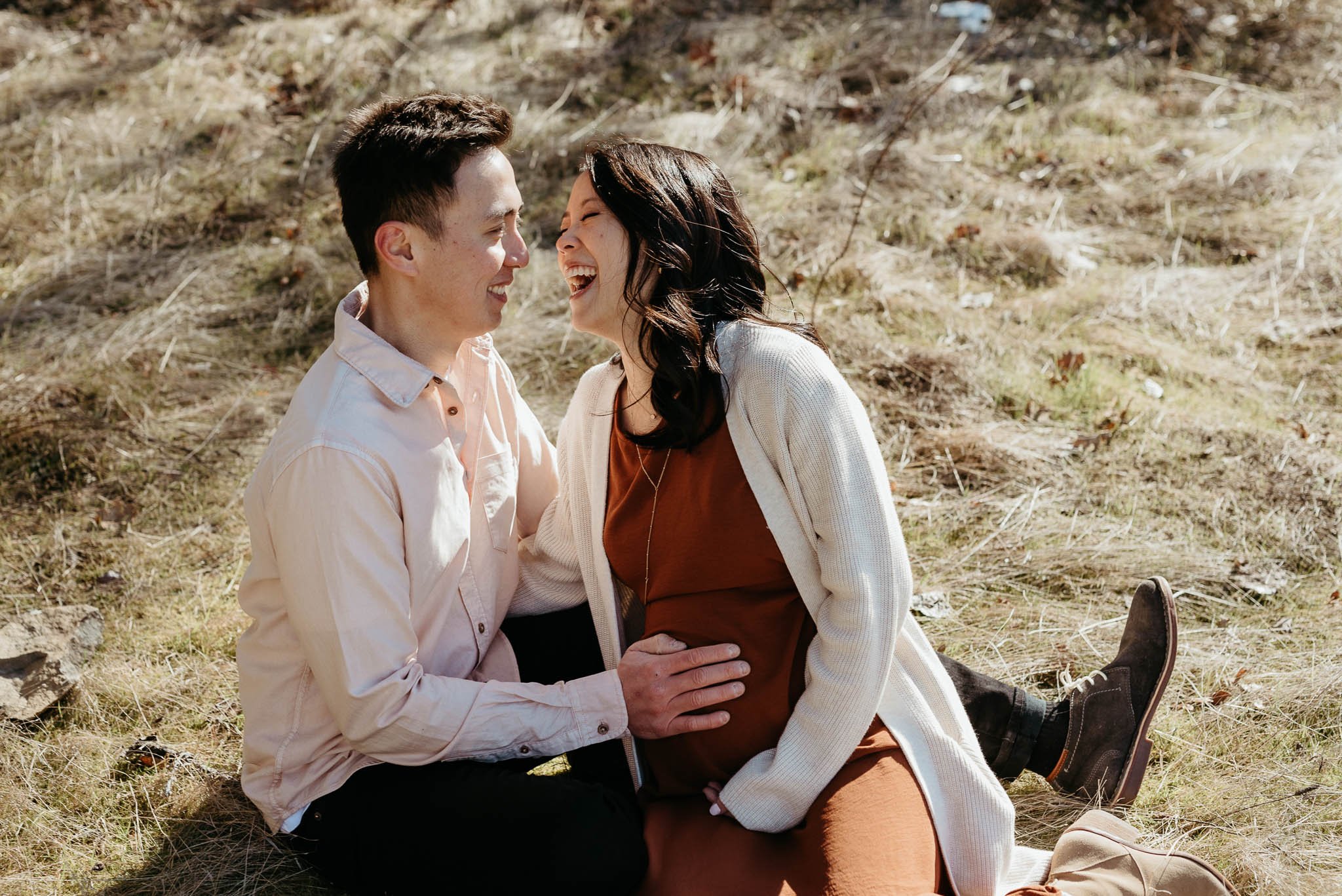 Spring Maternity Session at Government Cove | Peggy + Darren