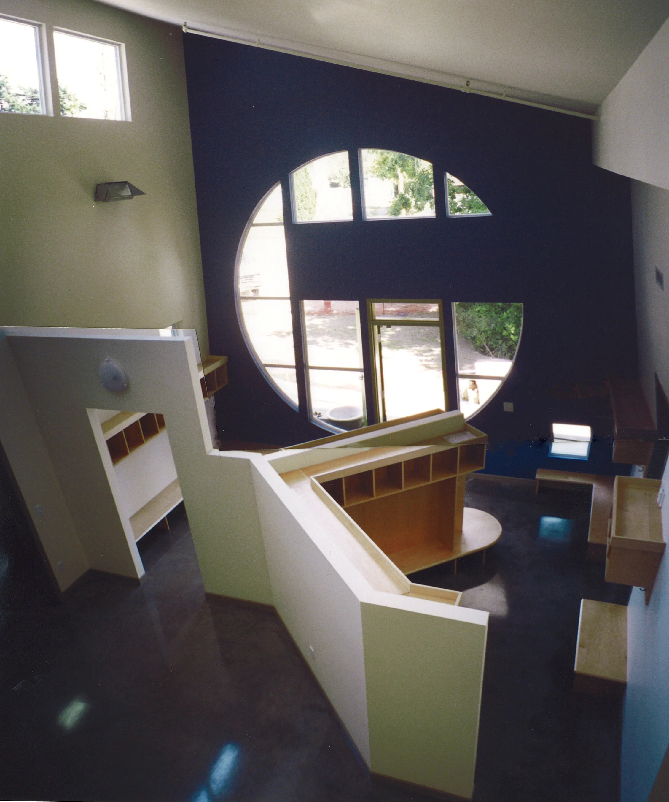 Nanaimo Regional General Hospital Child Care Centre Entry and cubby area from mezzanine Nanaimo, BC