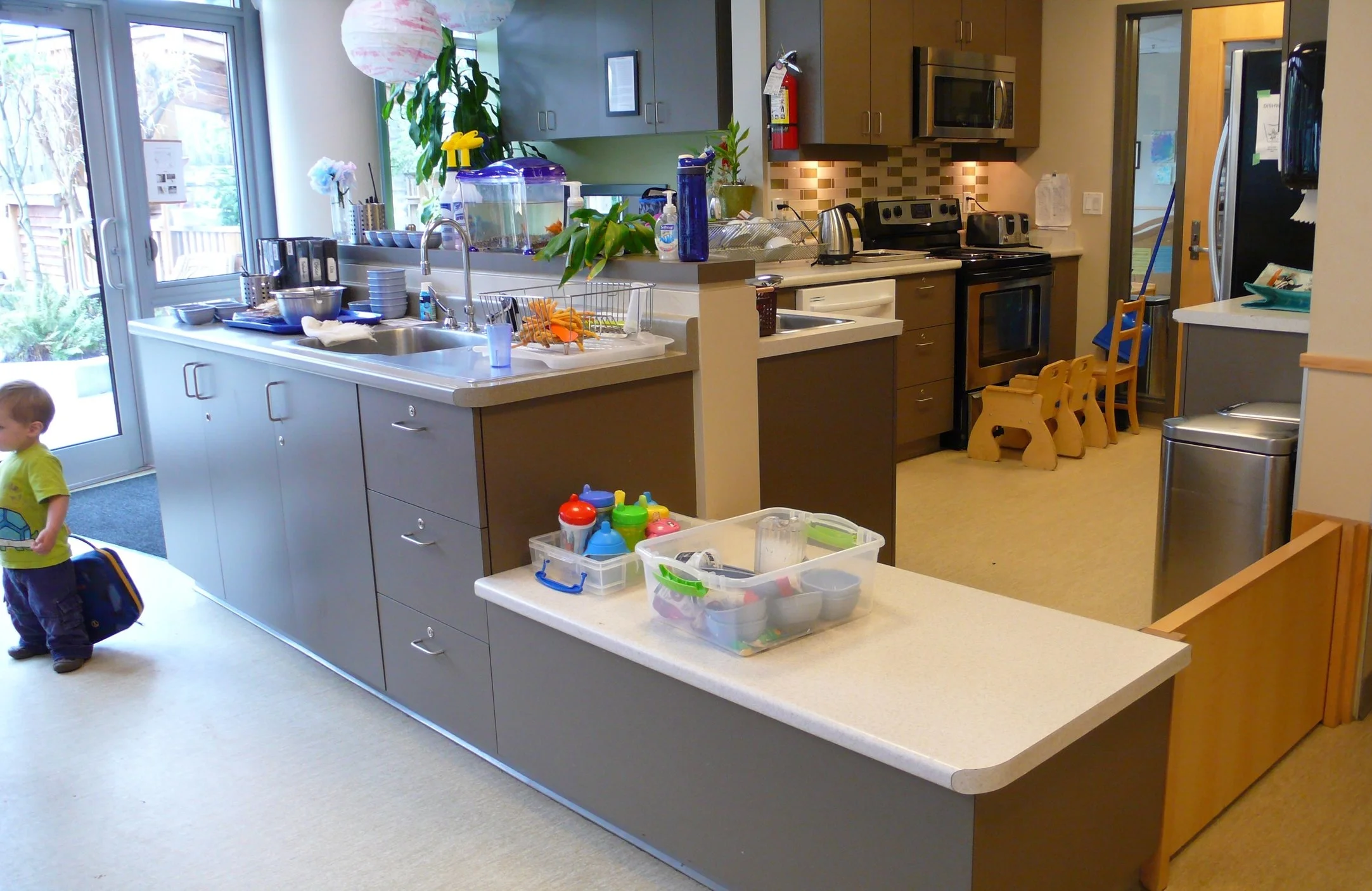 Robert Lee YMCA Toddler Activity Room / Kitchen detail Vancouver, BC