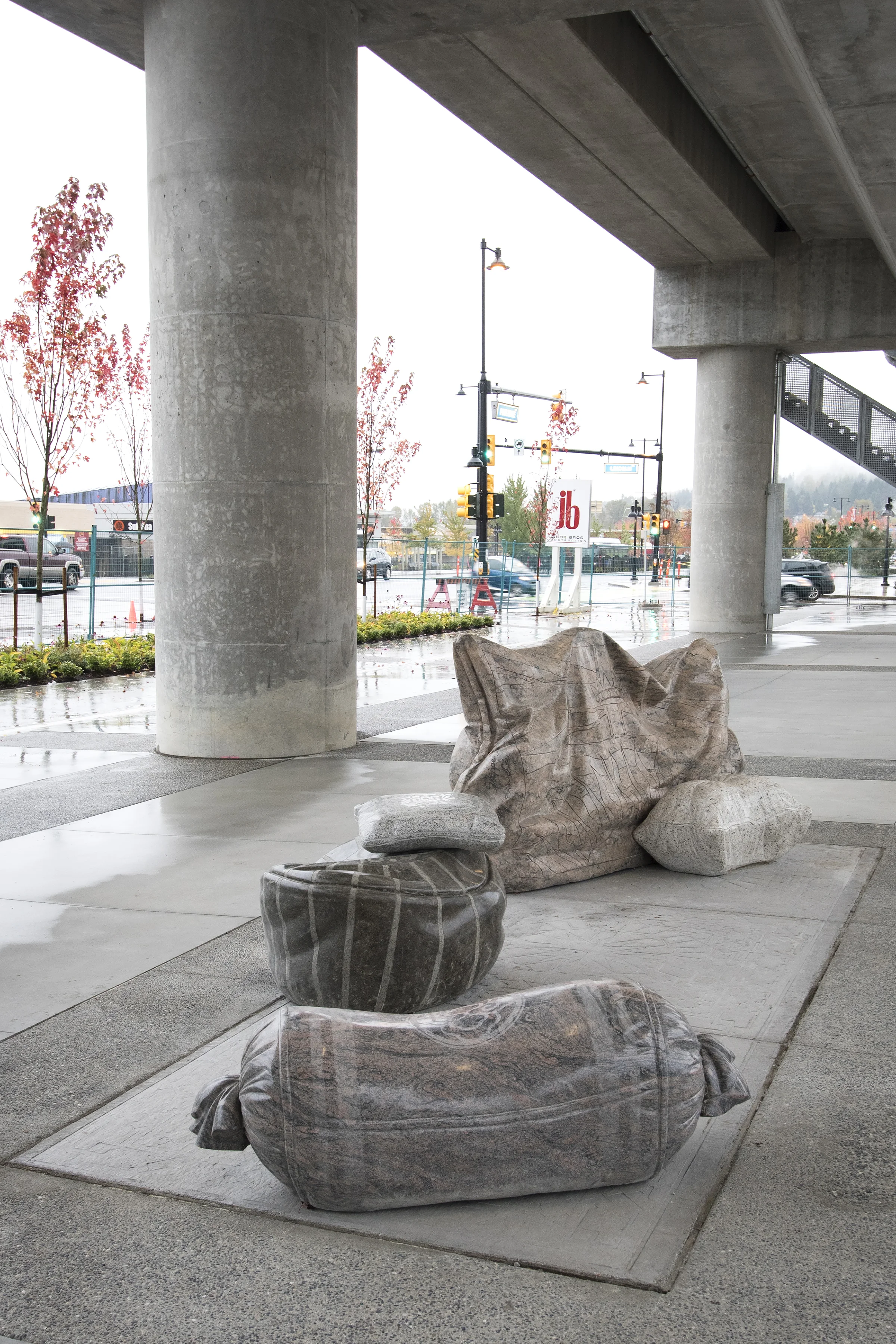 Pillow Station by Paul Slipper and Mary Ann Liu Lincoln Station, Evergreen Skytrain Line Coquitlam, B.C. Photo by City of Coquitlam