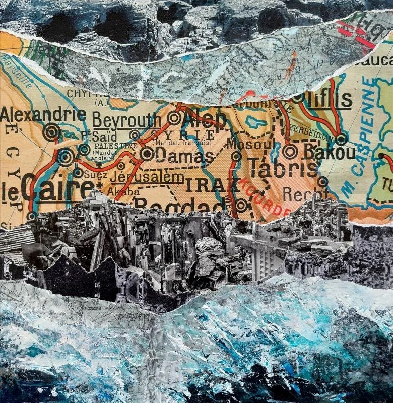 Imago Mundi II (peinture sur carte)