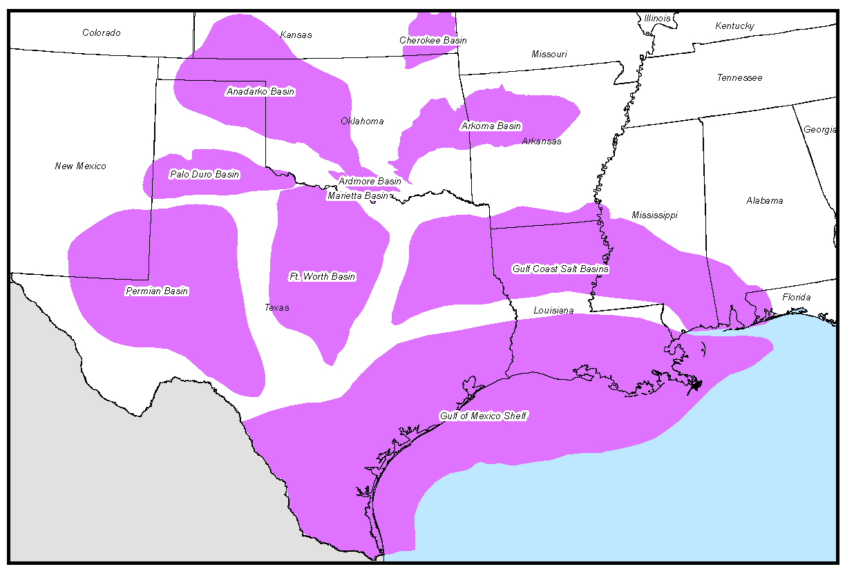 Texas & Midcontinent US Geological Edge Set — GeoEdges Inc