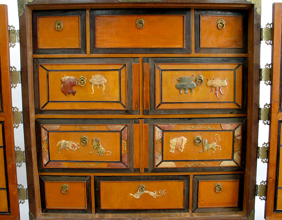 Oriental Lacquer Cabinet On Stand Period Furniture Conservation