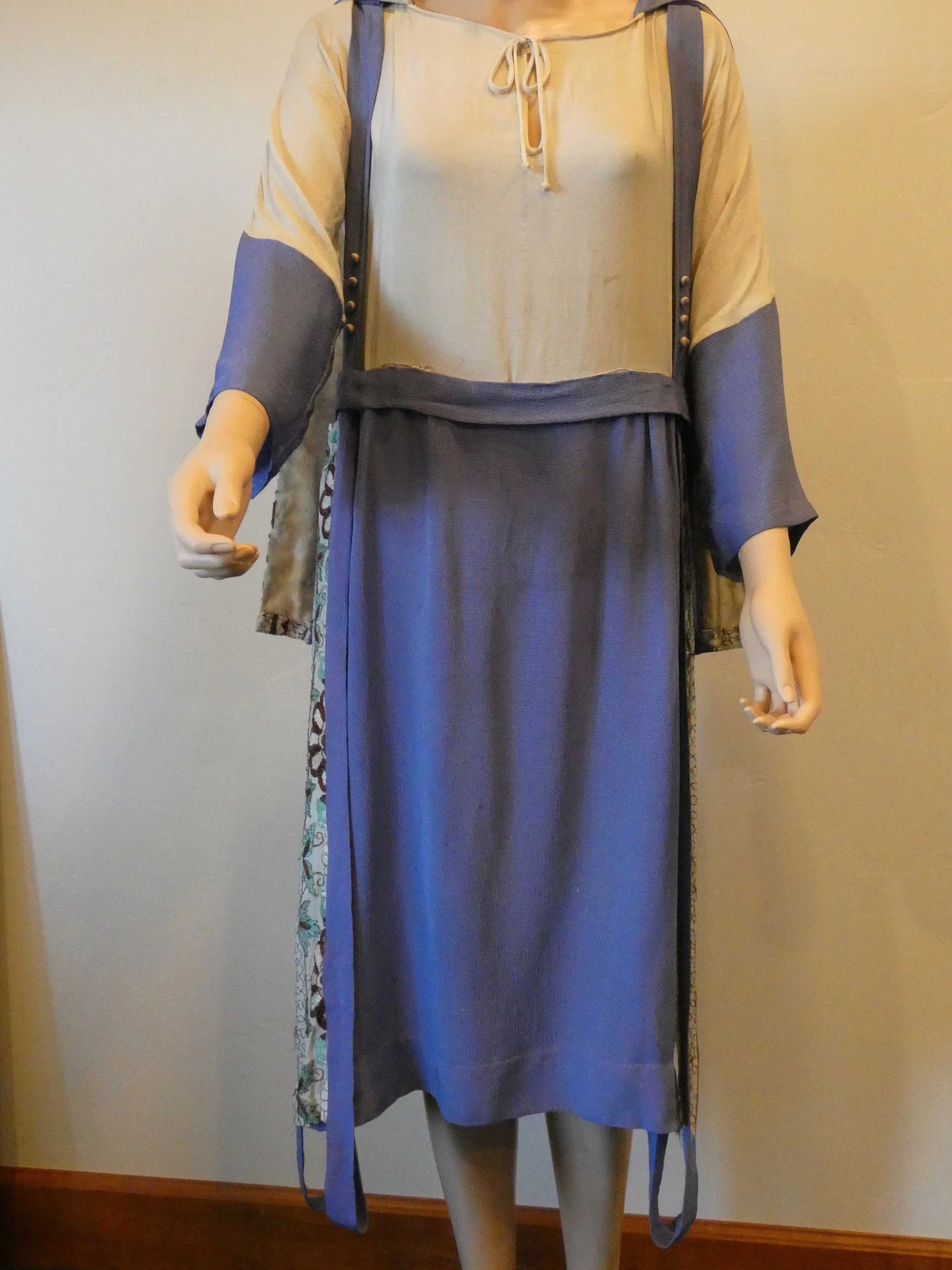 Periwinkle Blue Tea Dress with Cape 