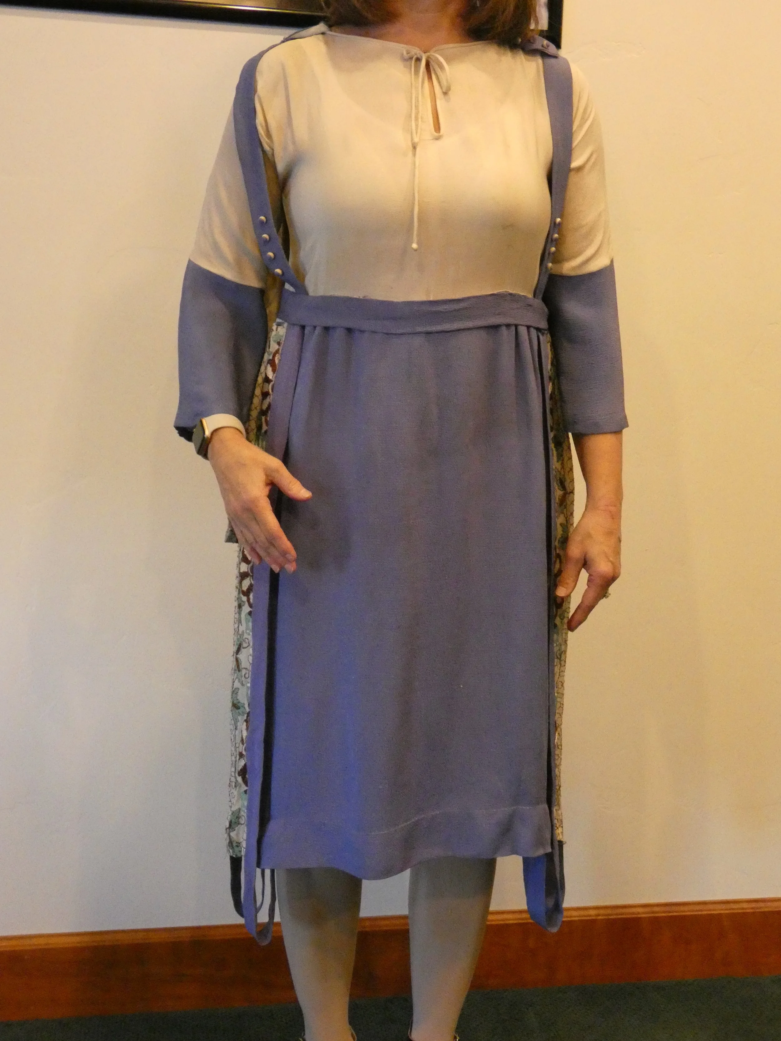 Periwinkle Blue Tea Dress with Cape 
