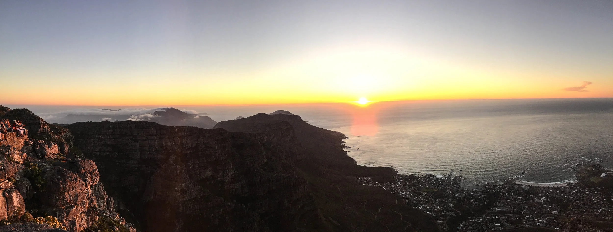 Last day of 2016 sunset at Table Mountain, Cape Town, South Africa.