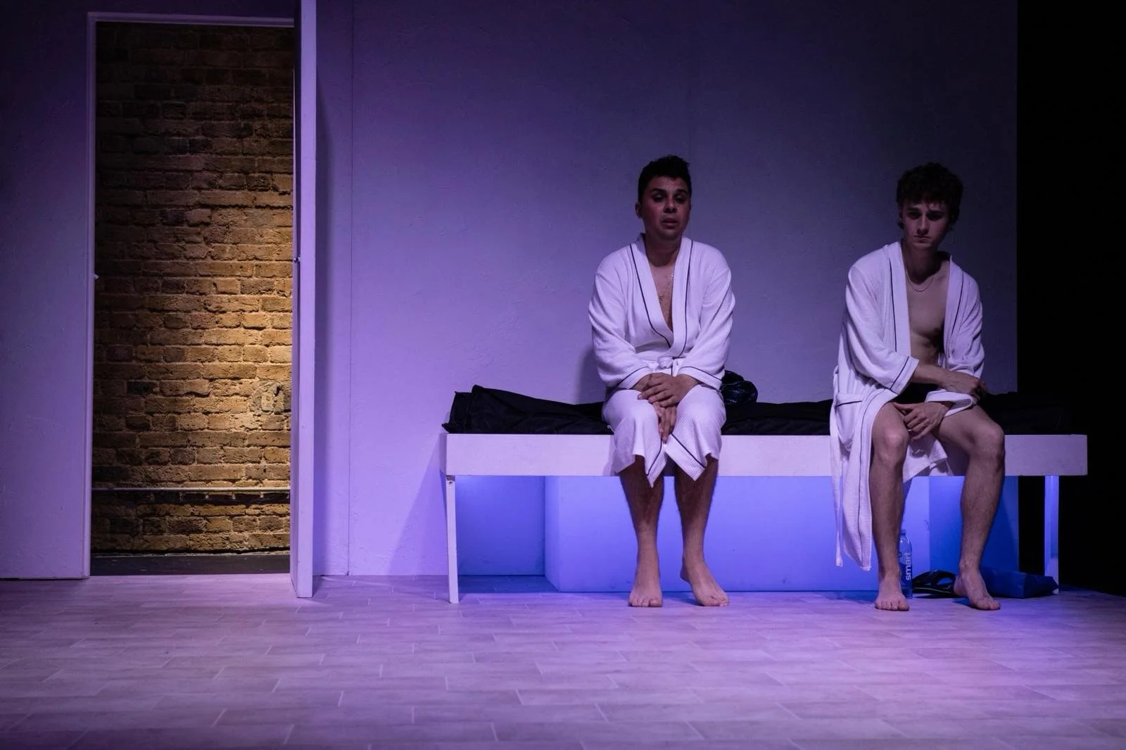  “This very polished set design goes a long way to enhance the production.” - Theatre Reviews.  “The set is a stark clinical space, with a foam mattress on a bed with lino flooring and white walls…the action and movement of the scenes flow organicall