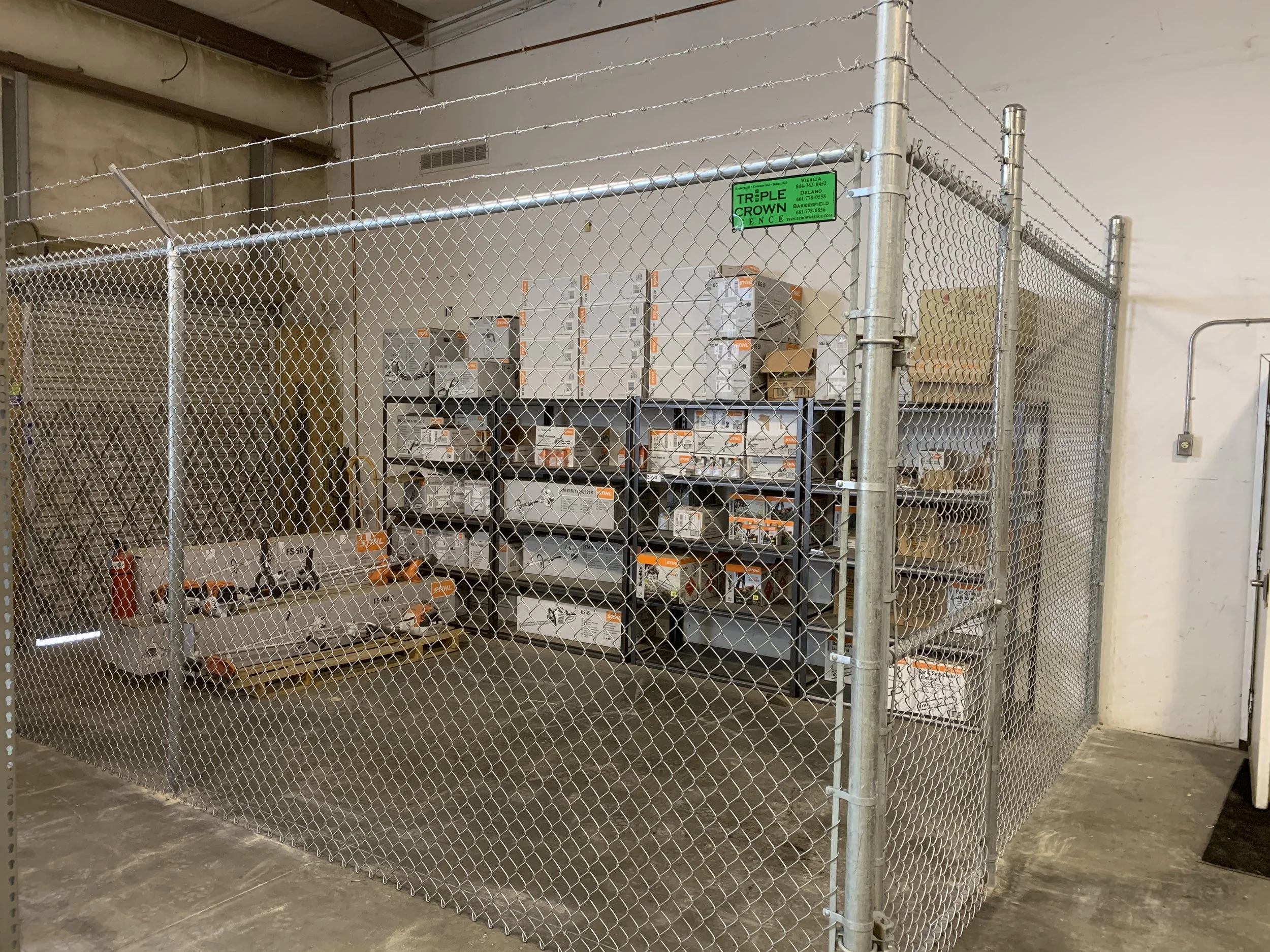 Retail Merchandise Cage with Barbed Wire