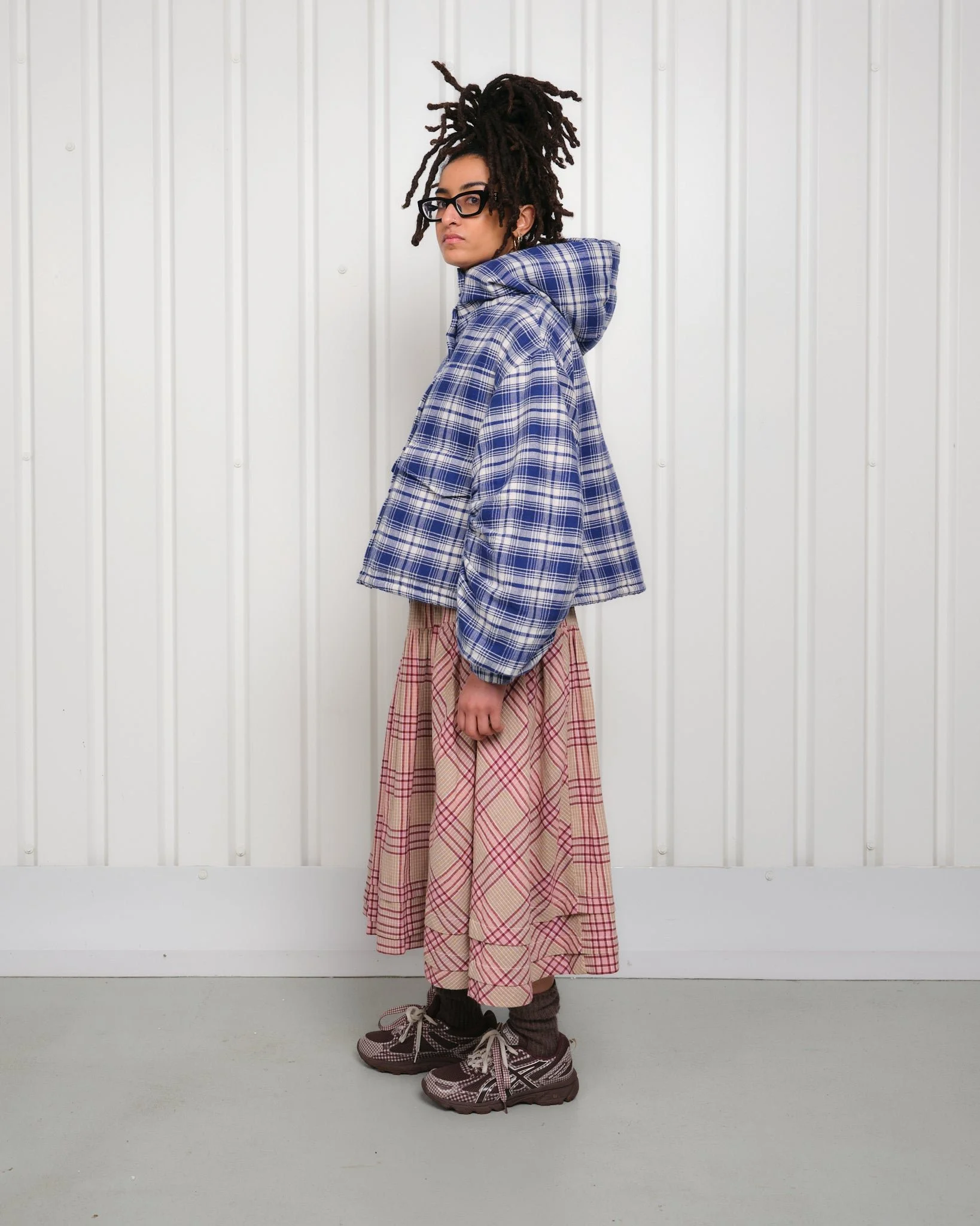 Story mfg.  – Fable Jacket Indigo Check Handloom