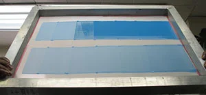 Inside of screen after coating. On this screen, it took 4 strokes to get gloss.