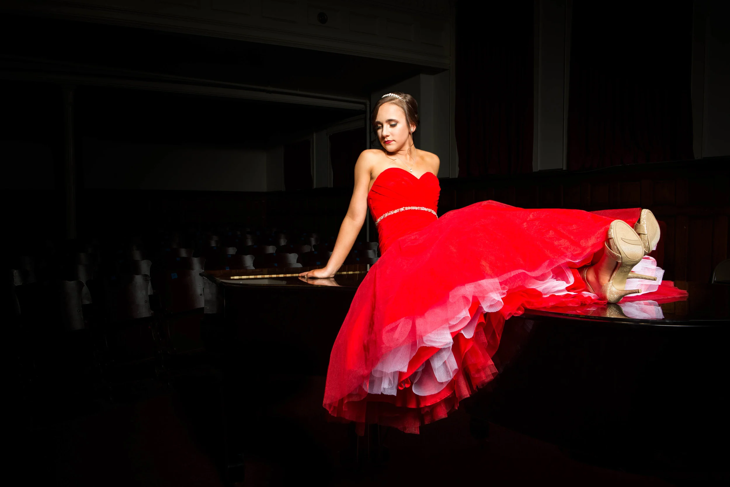 Emi on the grand piano