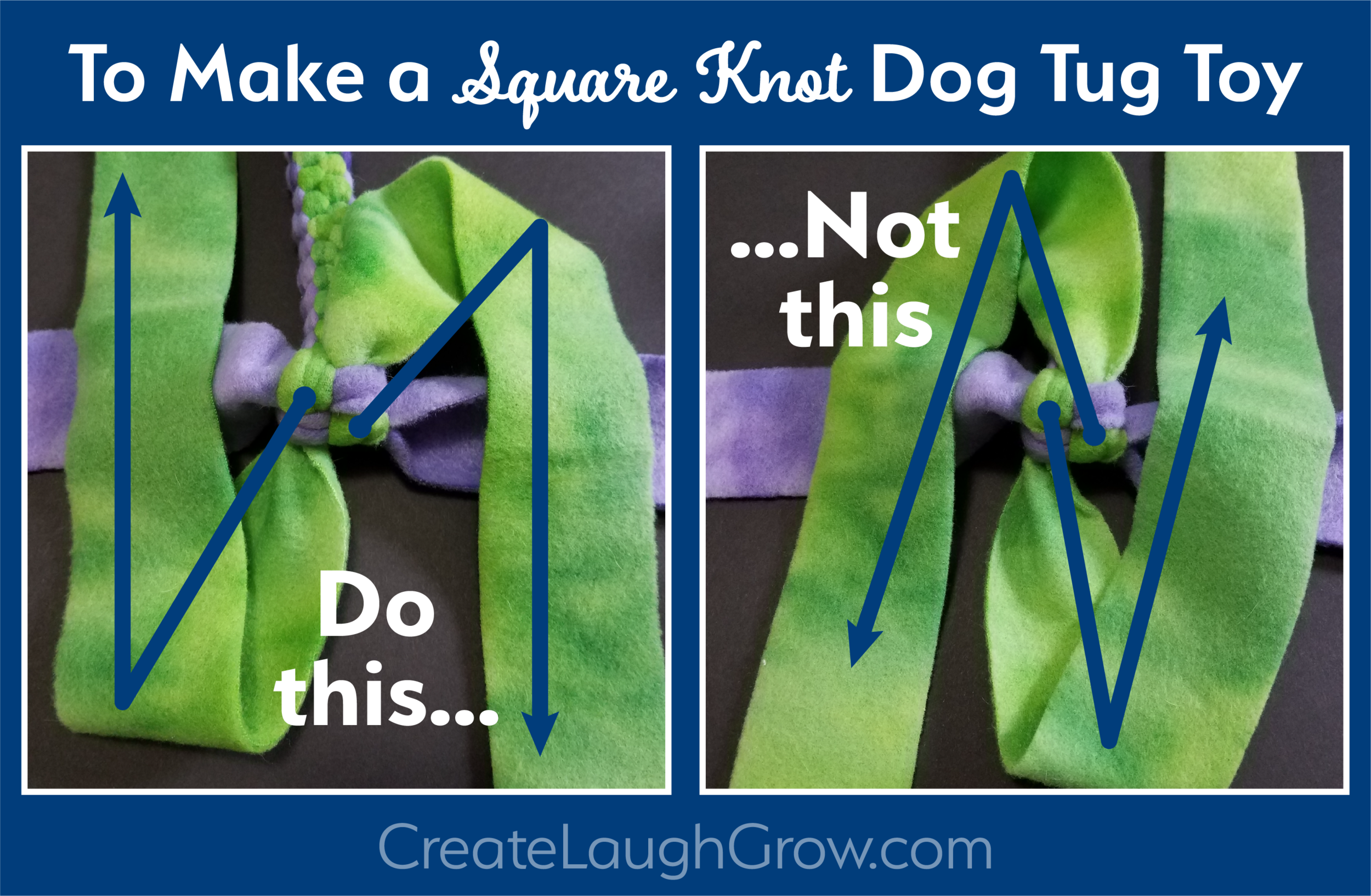 How To Make A Square Knot Dog Tug Toy