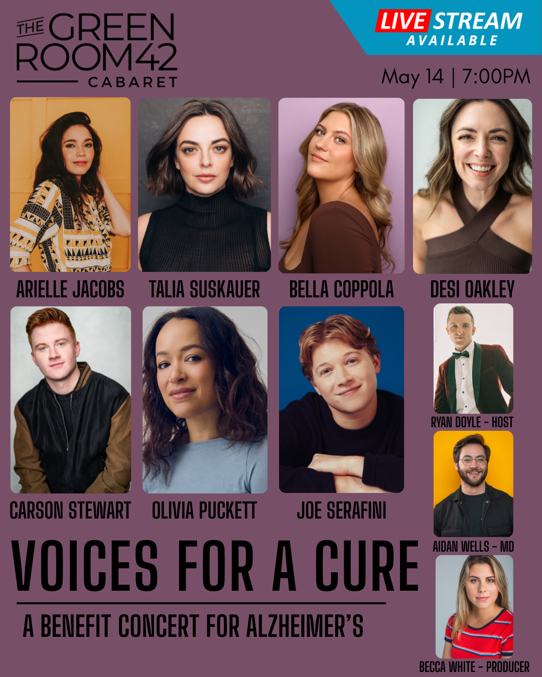 "Second Annual Voices For a Cure: a Benefit Concert for Alzheimer's"