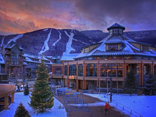 Stowe's new Spruce Camp lodge anchors the new base village