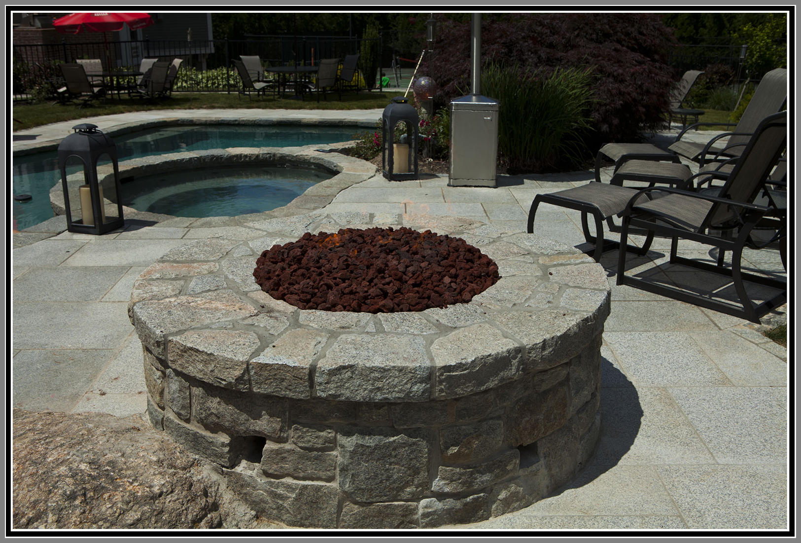 Stone Fire Pit by Artistic Outdoors