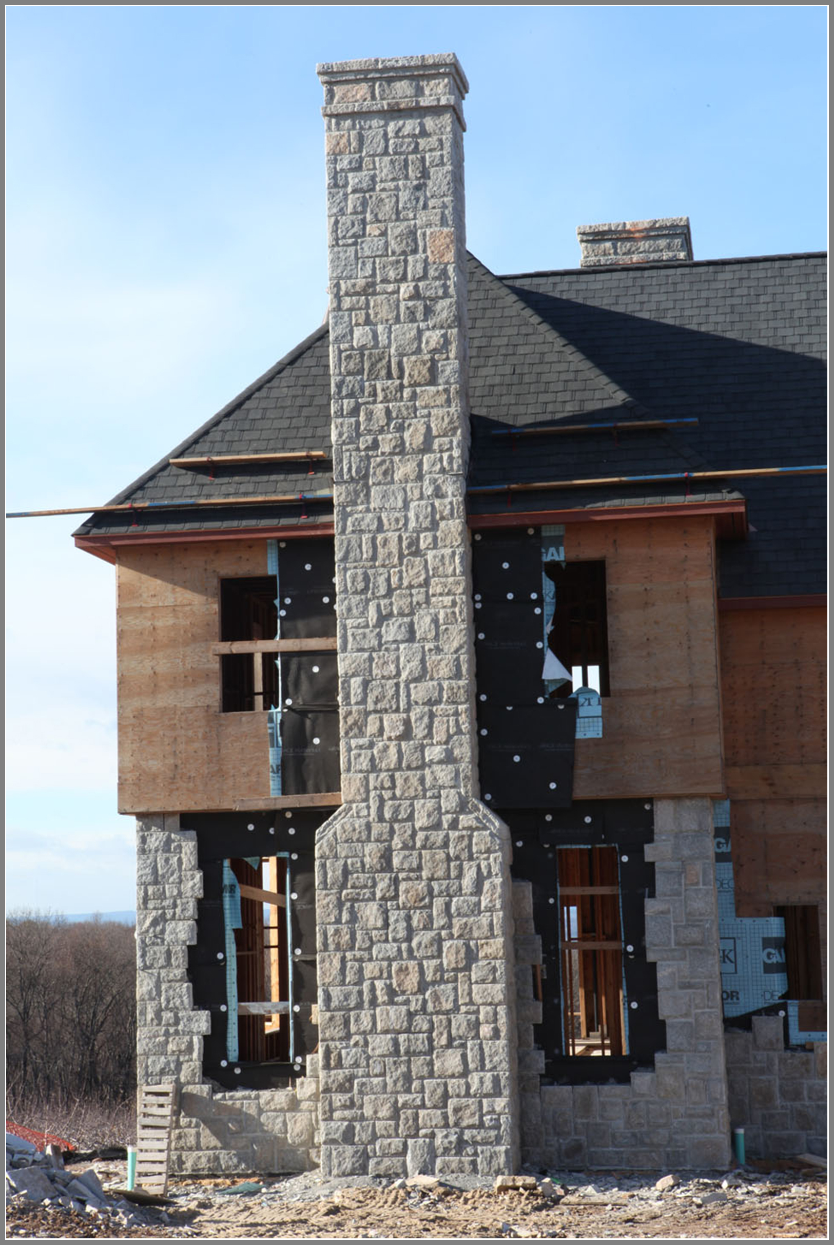 Stone Chimney by Artistic Outdoors