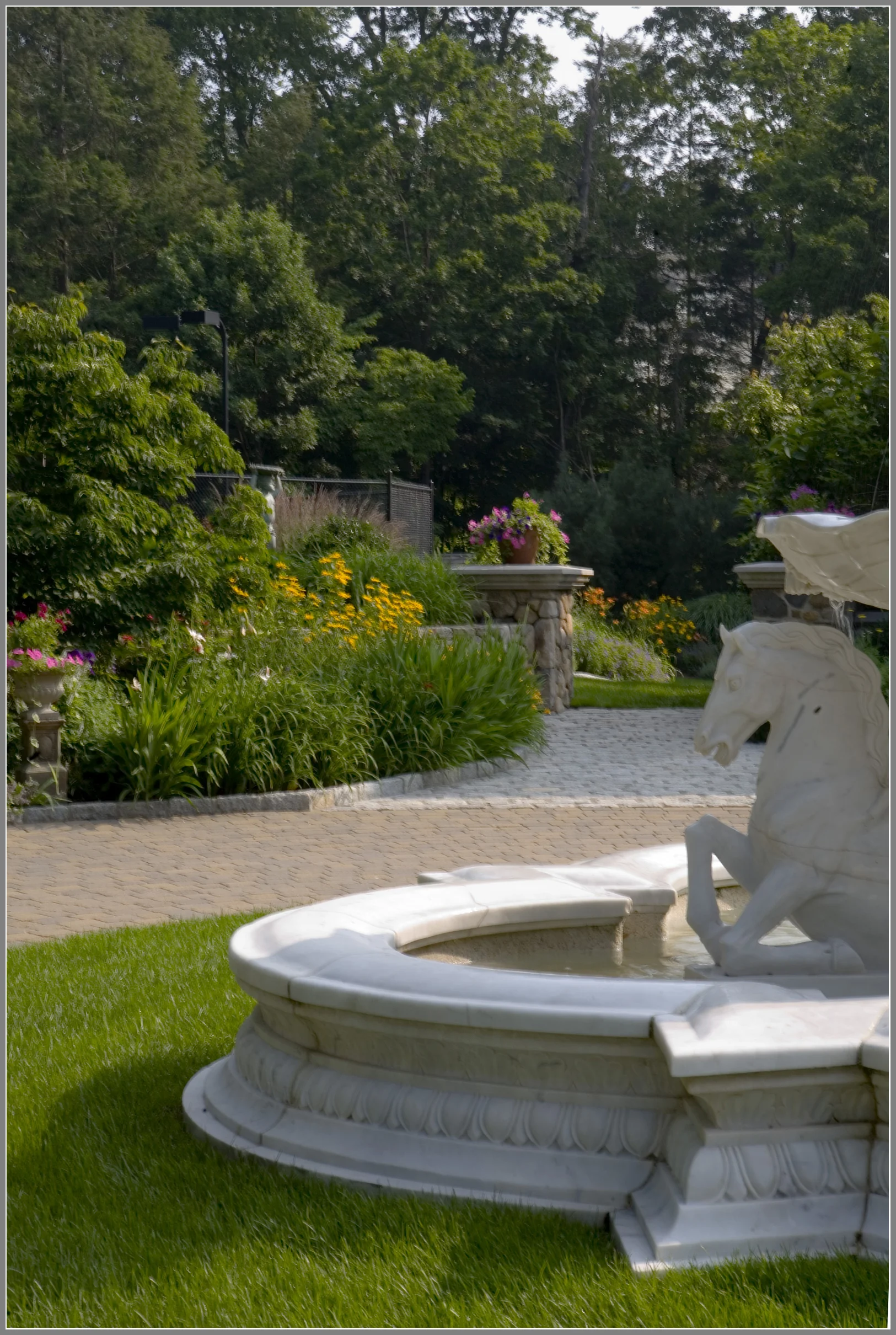 Marble fountain and pool surround by Artistic Outdoors