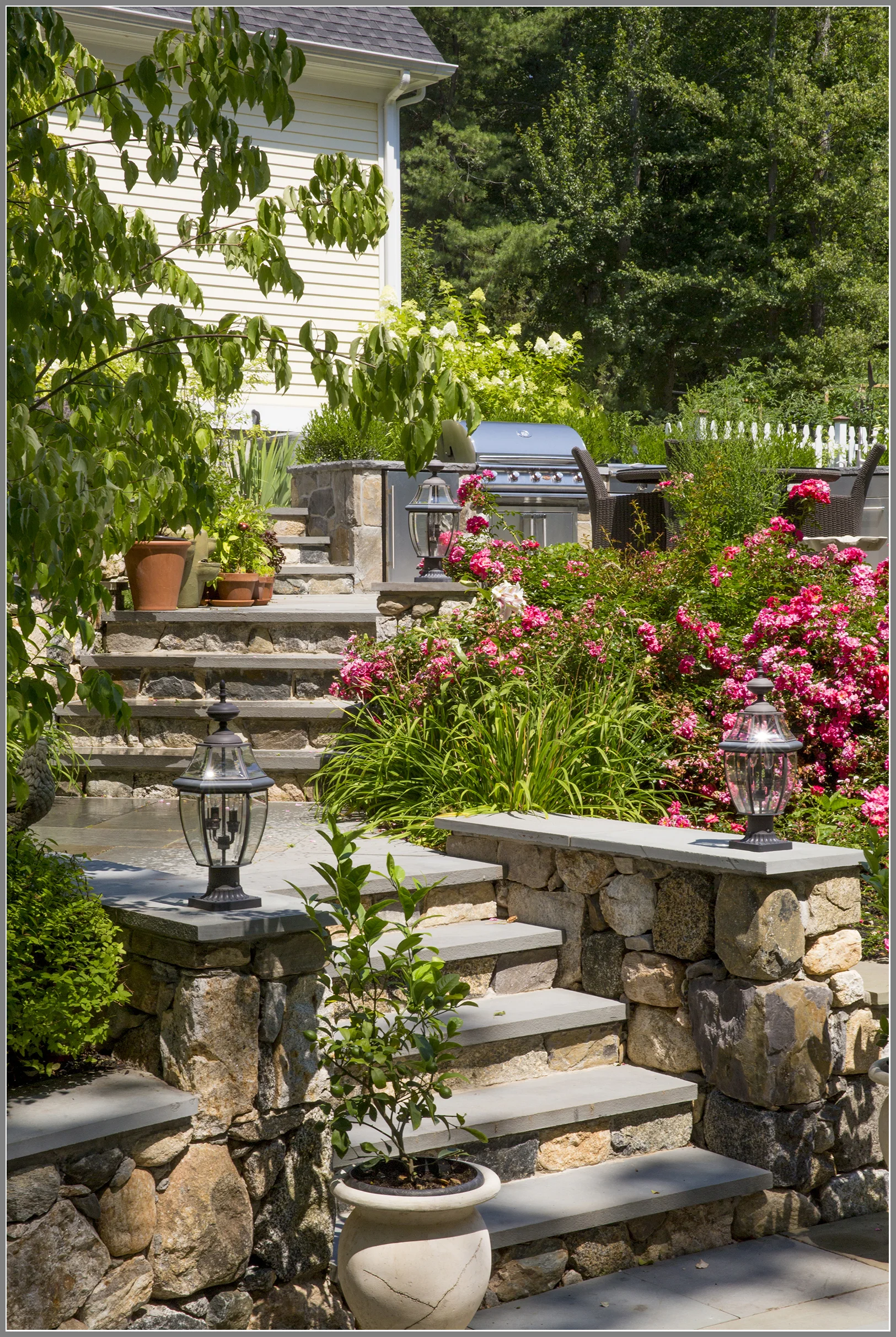 cheap yard stones on Wall And Steps In Landscape Design By Artistic Outdoors Connecticut Artistic Outdoors Landscape And Masonry