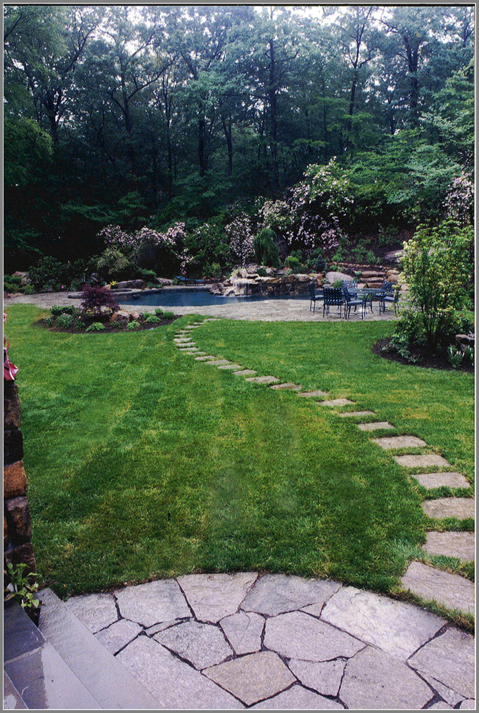 Landscape with swimming pool