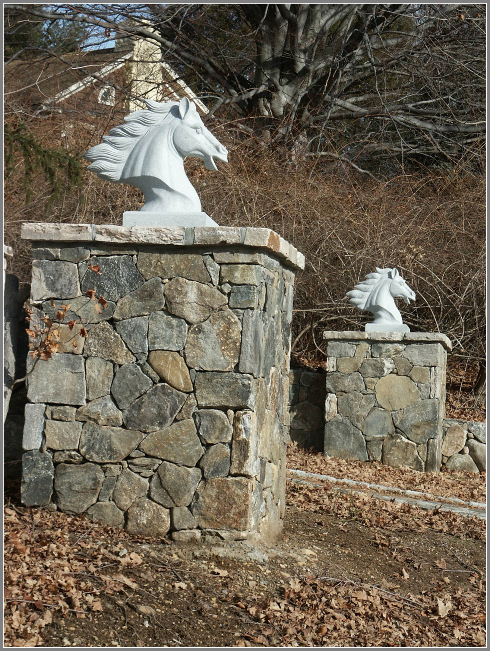 Horse statue for a horse farm