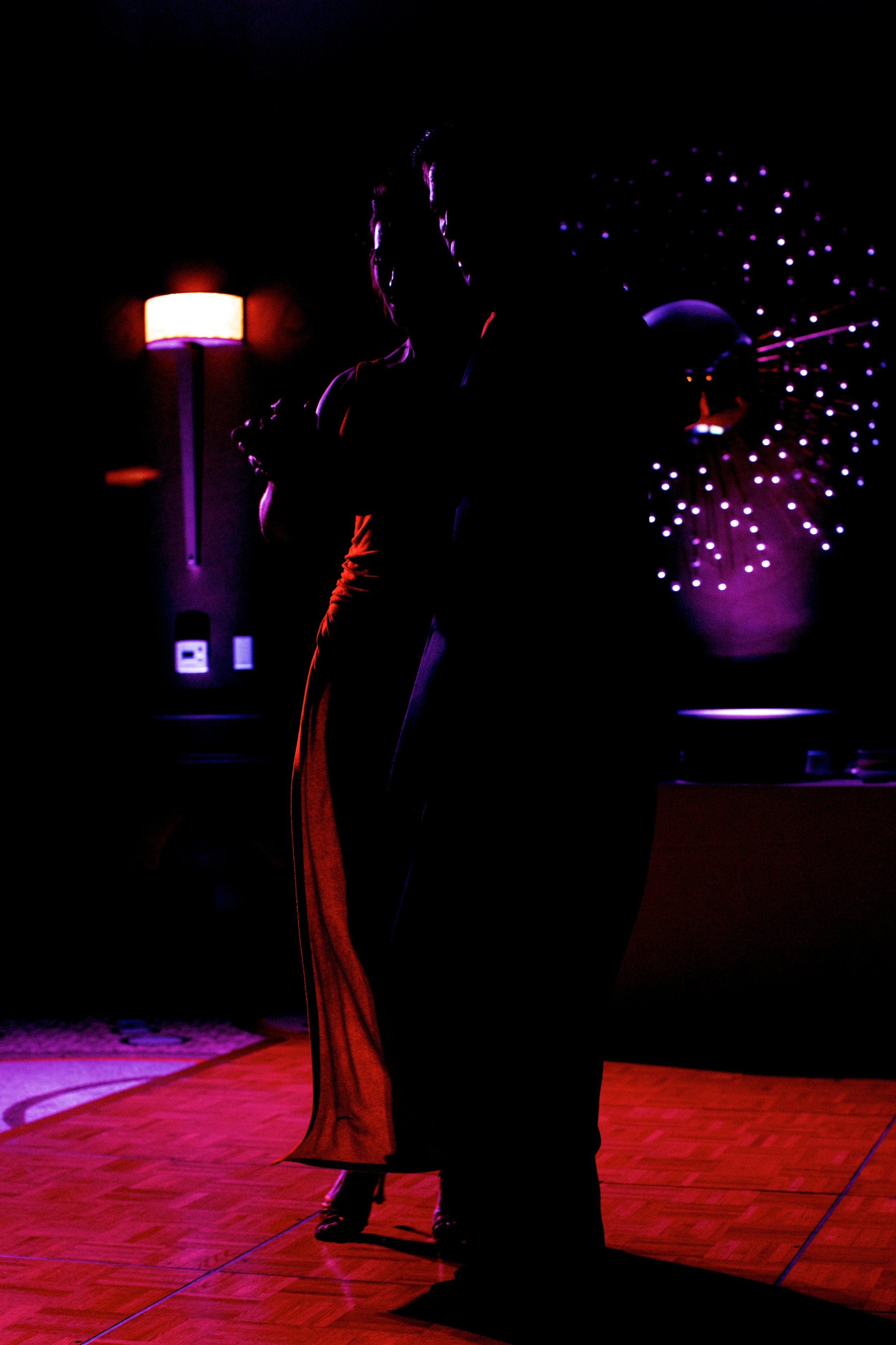 Professional ballroom dancers Anna Petrova and Forrest Walsh perform at the close of the event.